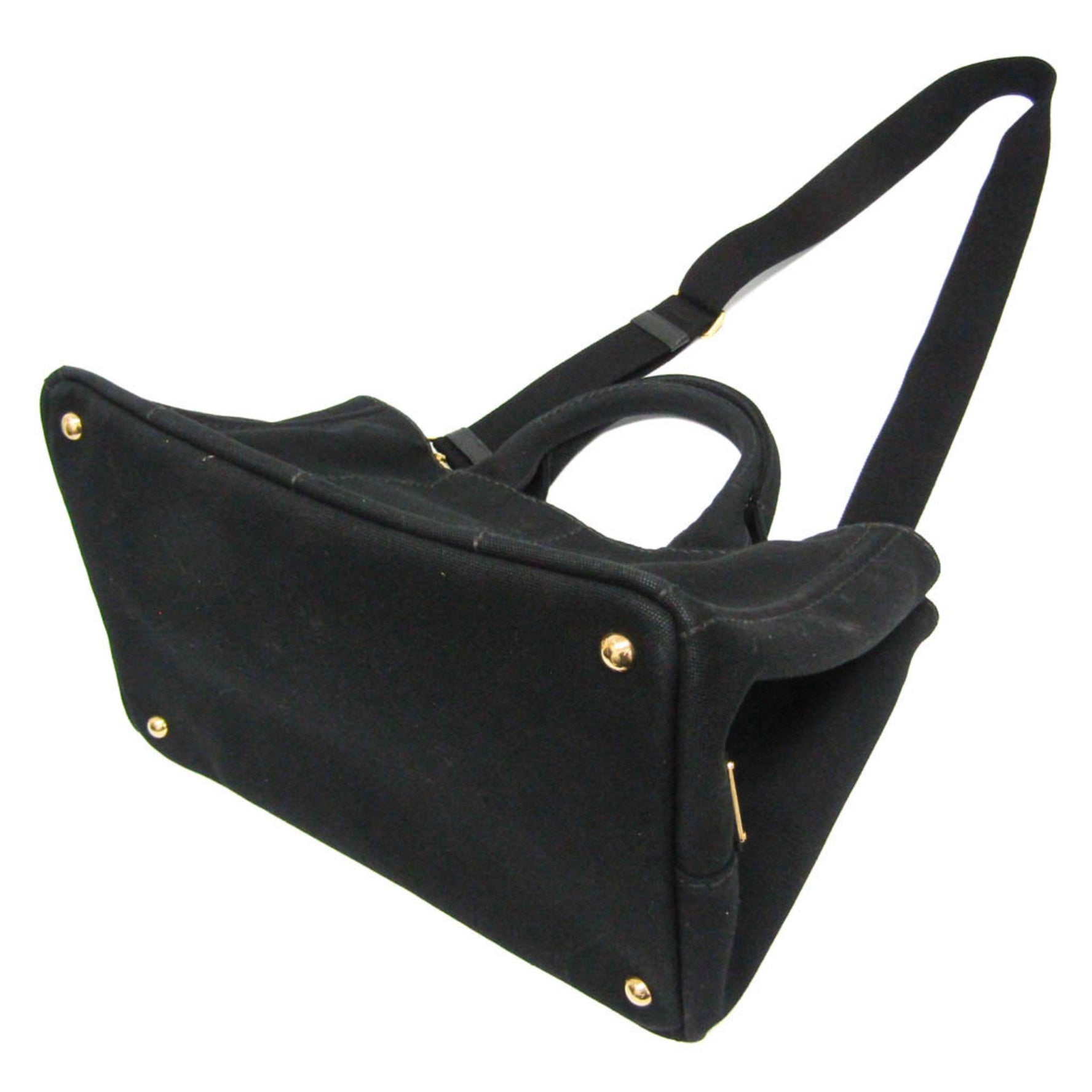 Prada Canapa 1BG642 Women's Canvas Handbag,Shoulder Bag Black