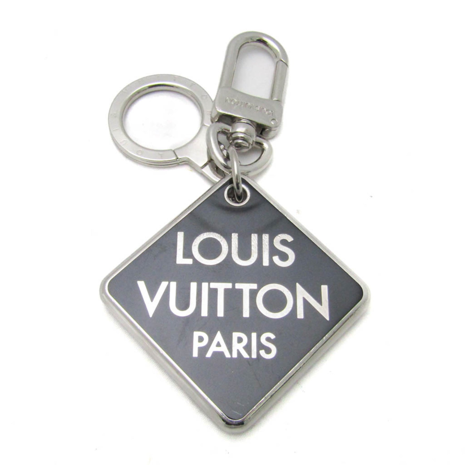 Louis Vuitton Portocle Damier Clark Keyring (Black,Silver)