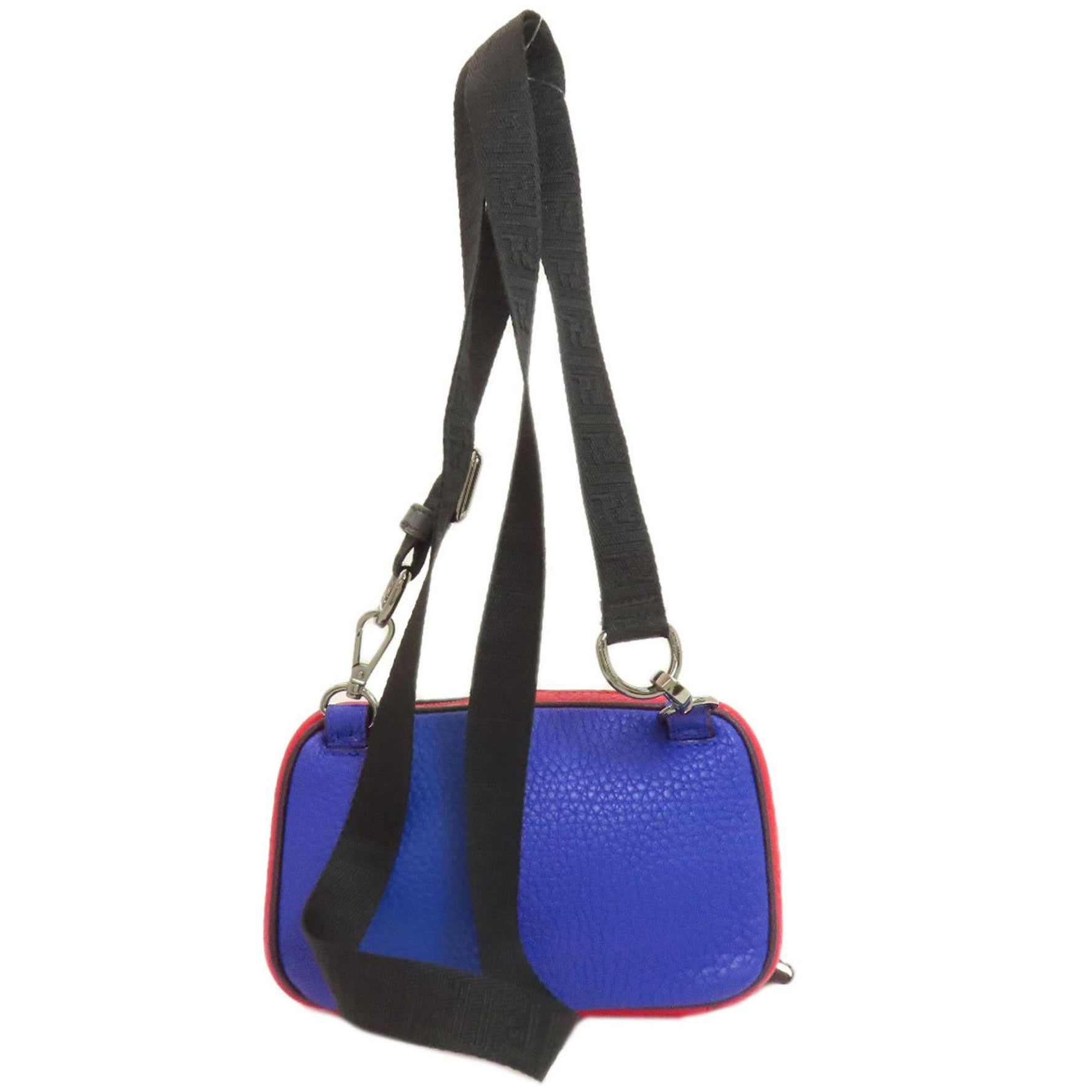 Fendi logo shoulder bag leather