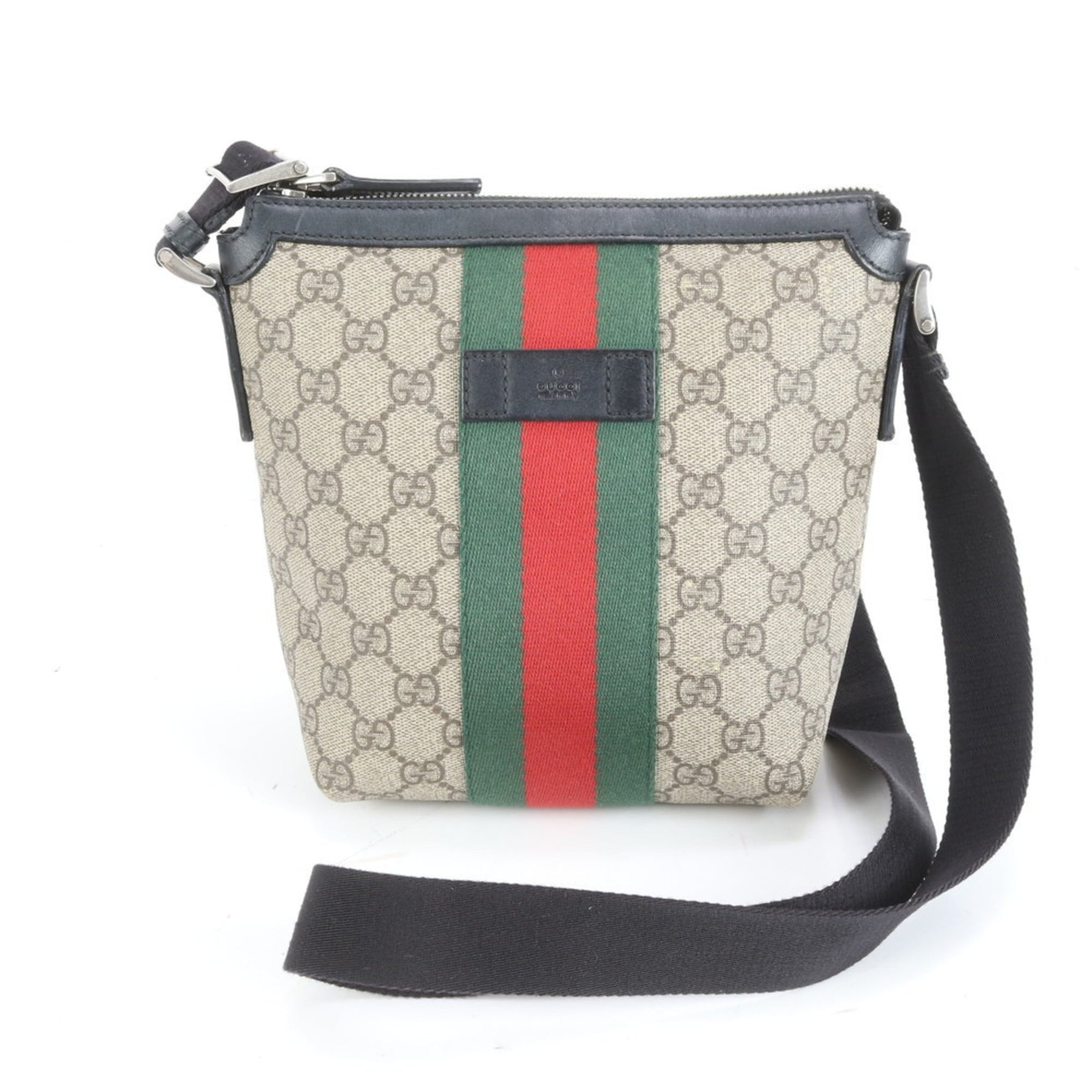 Gucci GG Supreme Sherry Line Leather Shoulder Bag/Messenger Bag