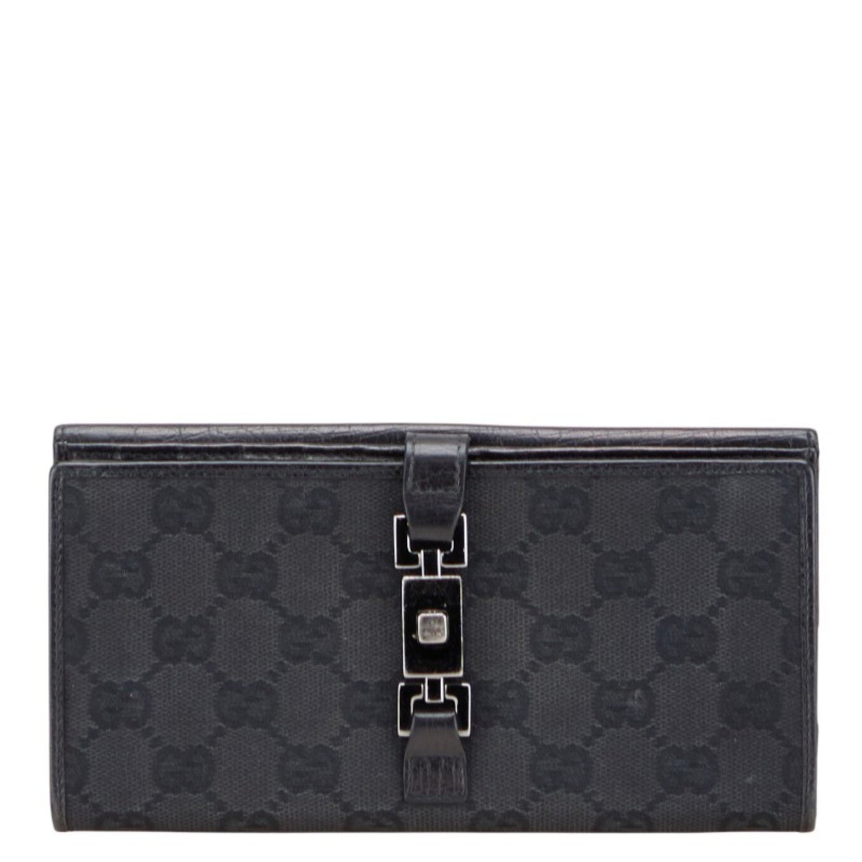 Gucci GG Canvas Jackie Long Wallet 05479 Leather