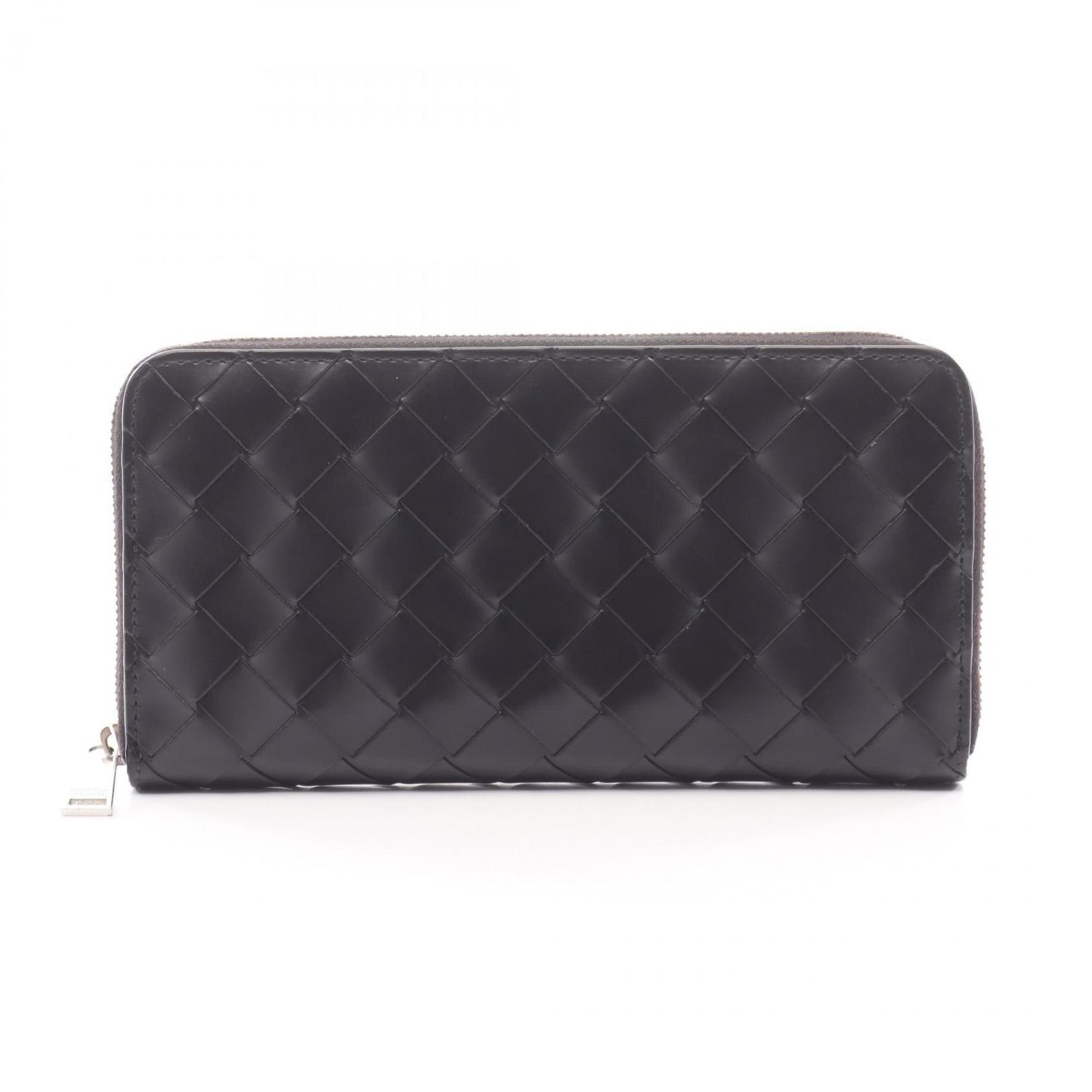 Bottega Veneta Intrecciato round long wallet, leather, men's and