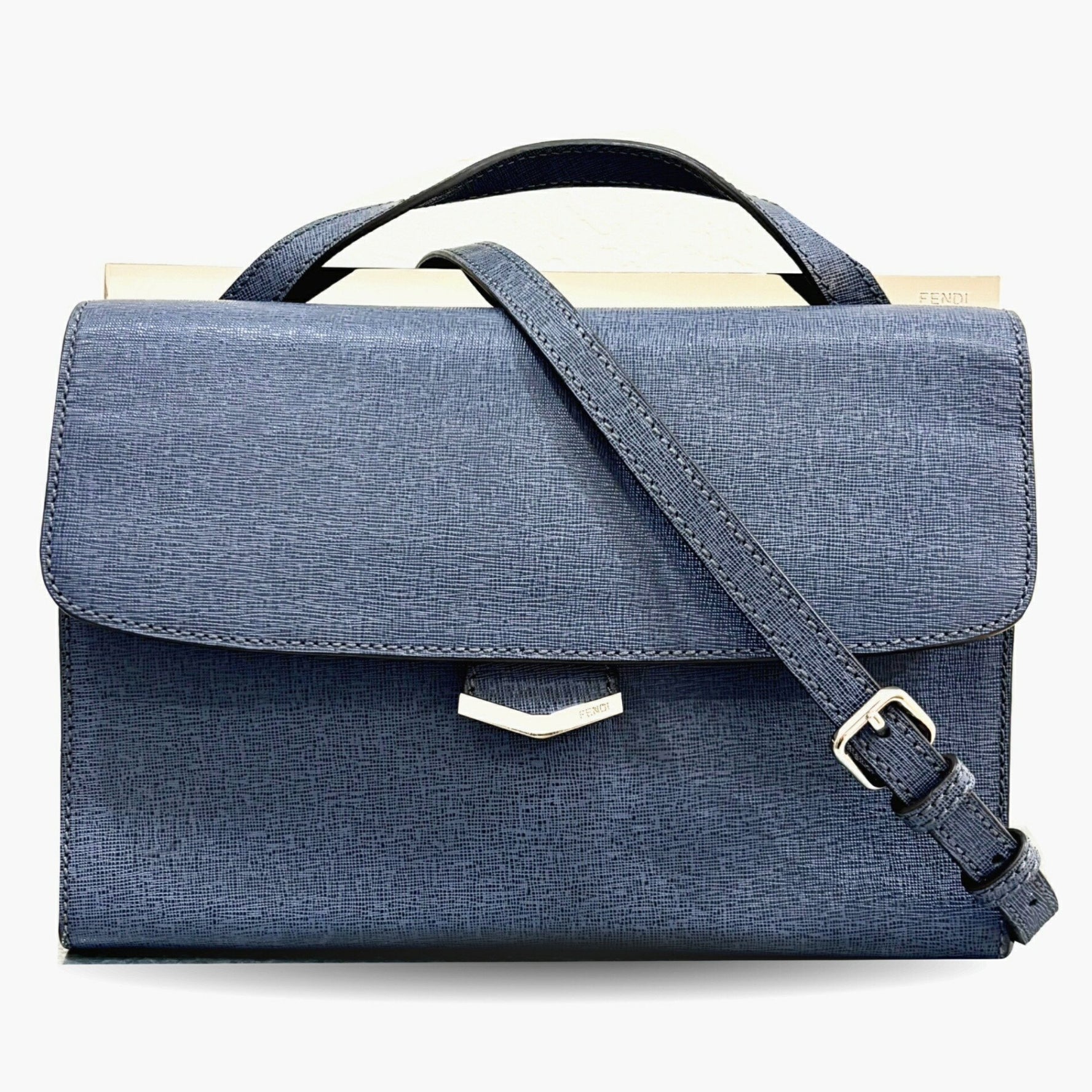 FENDI Demi Jour Shoulder Bag Handbag Leather Ladies