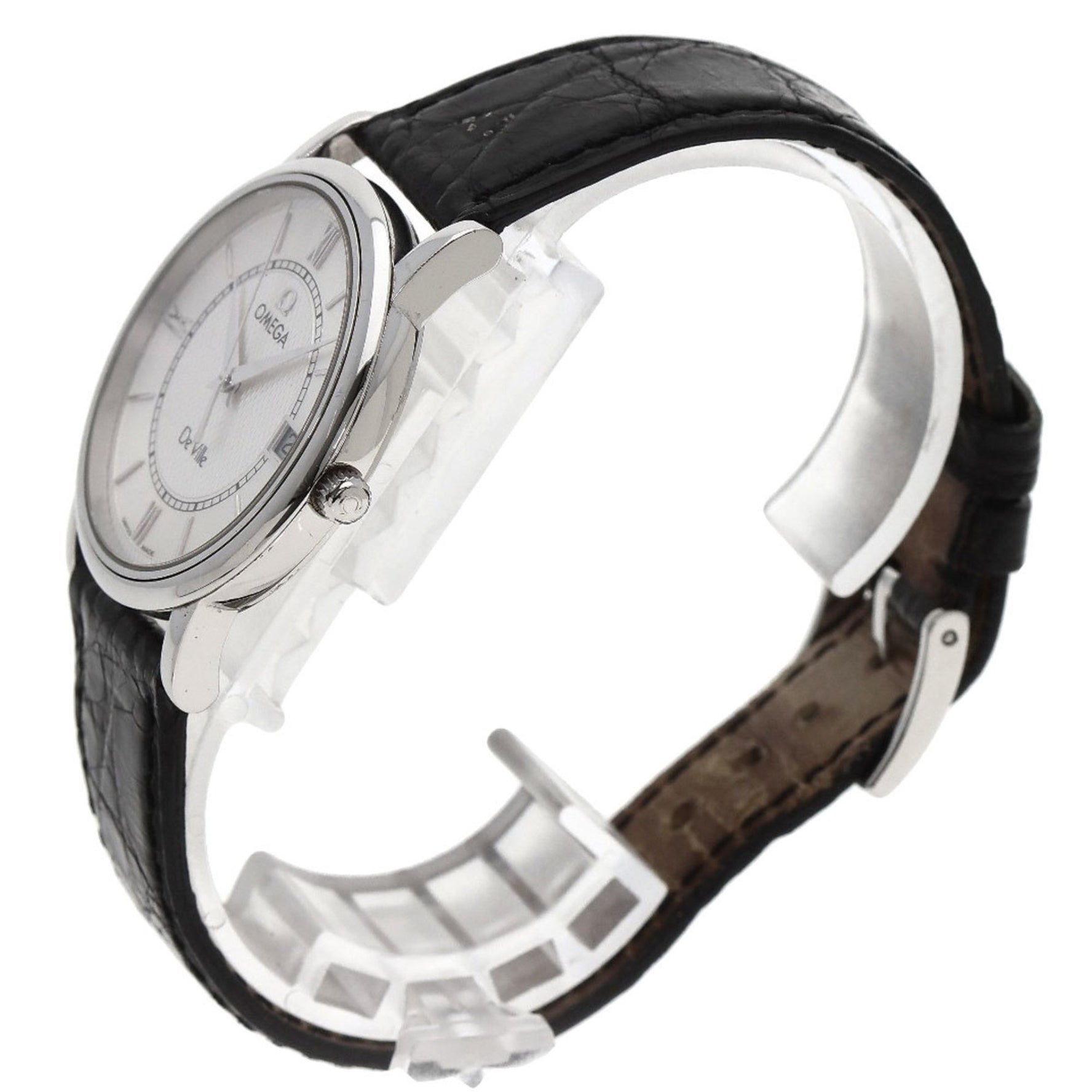 OMEGA 7814.31 Deville Prestige Watch Stainless Steel Leather