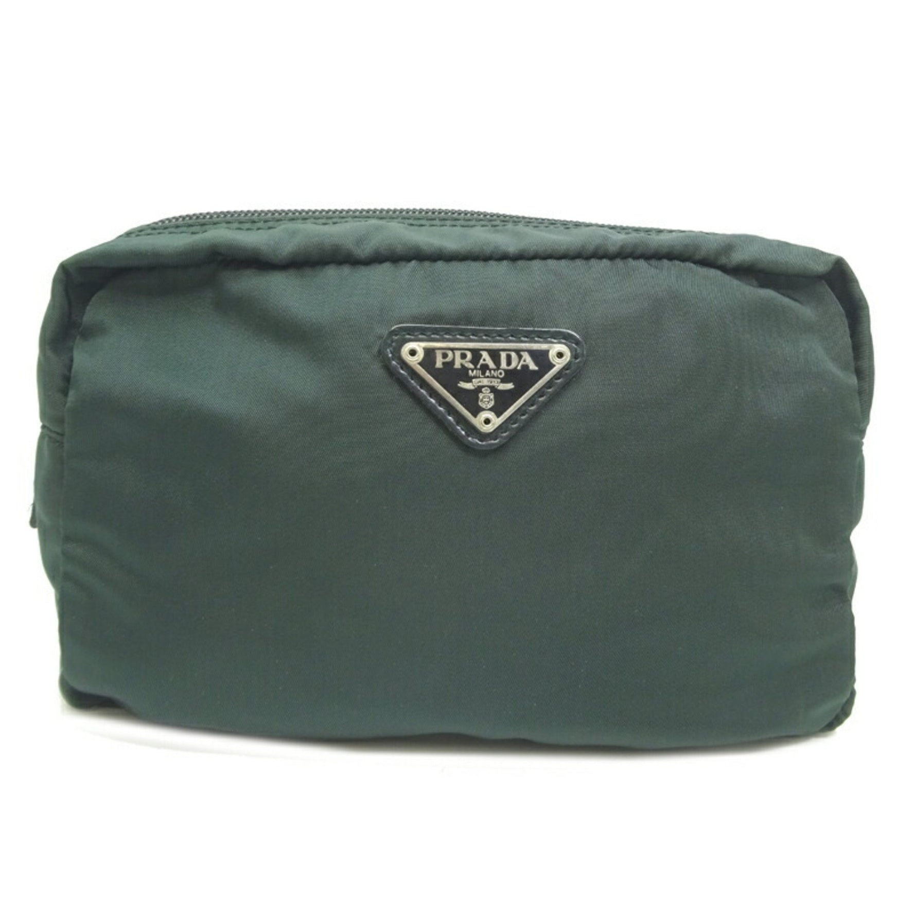 Prada pouch nylon pouch, dark green