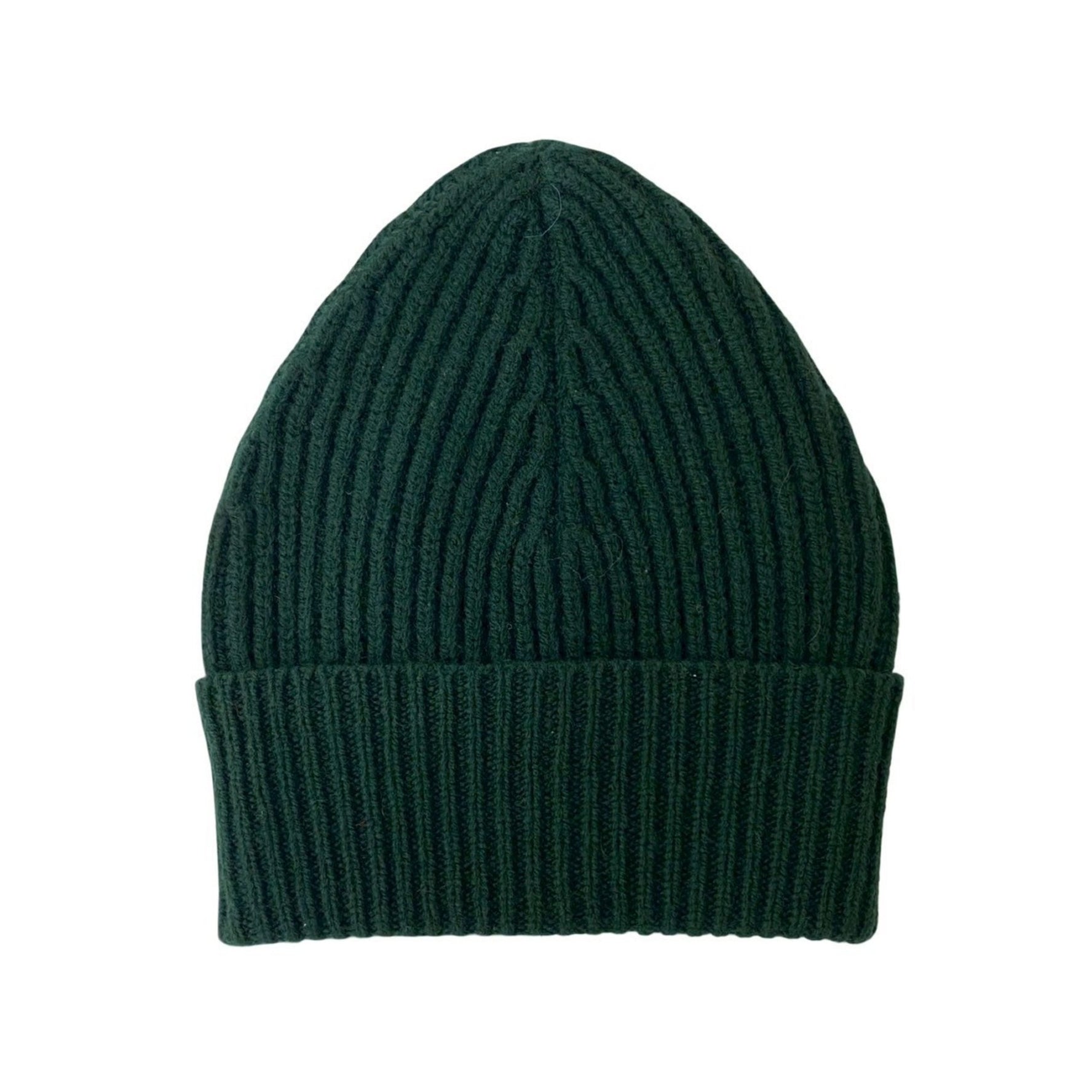 MAISON MARGIELA 4-Stitch Wool Knit Cap/Beanie, Size Small, Dark Green, 09597