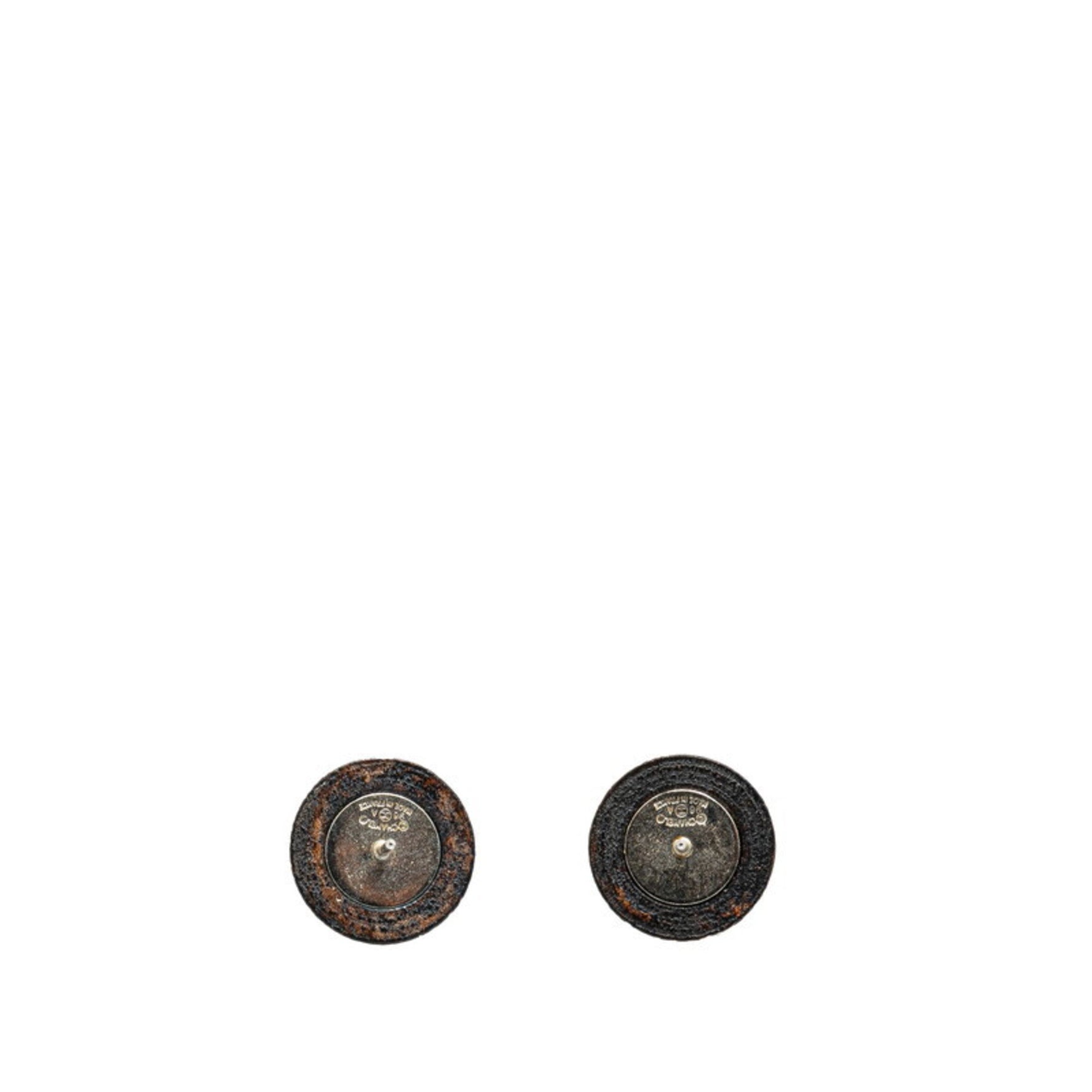 CHANEL Vintage Coco Mark Earrings in Silver and Metal