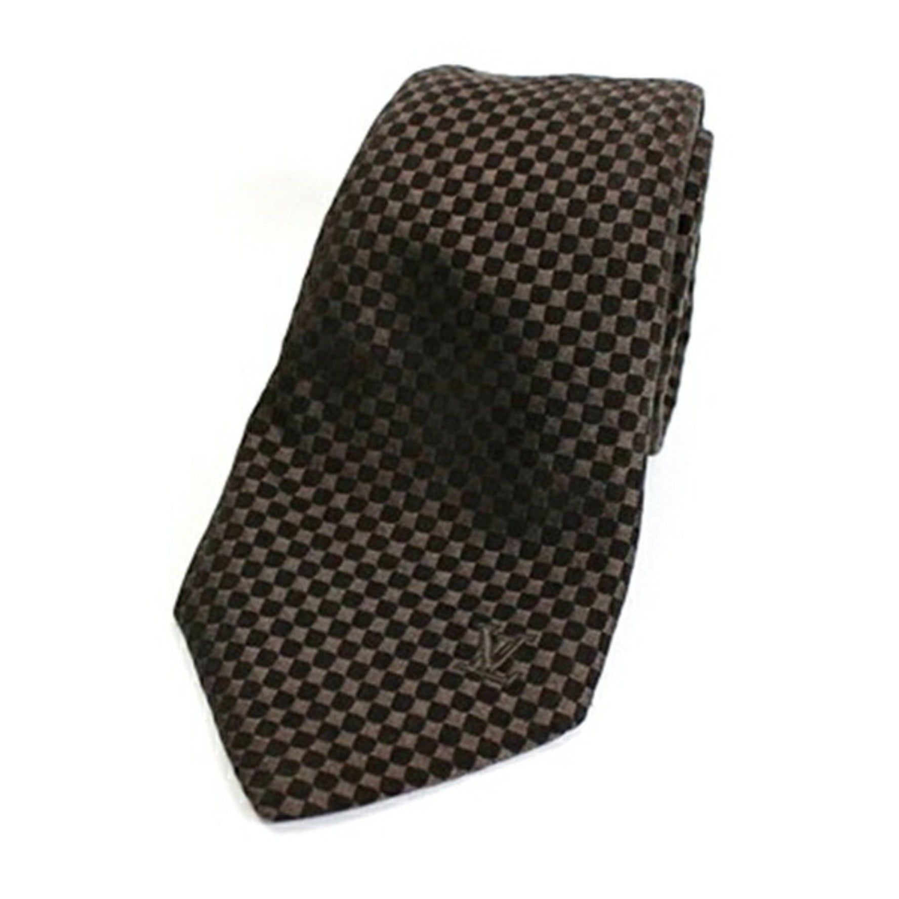 Louis Vuitton Silk Tie Damier Pattern Men's