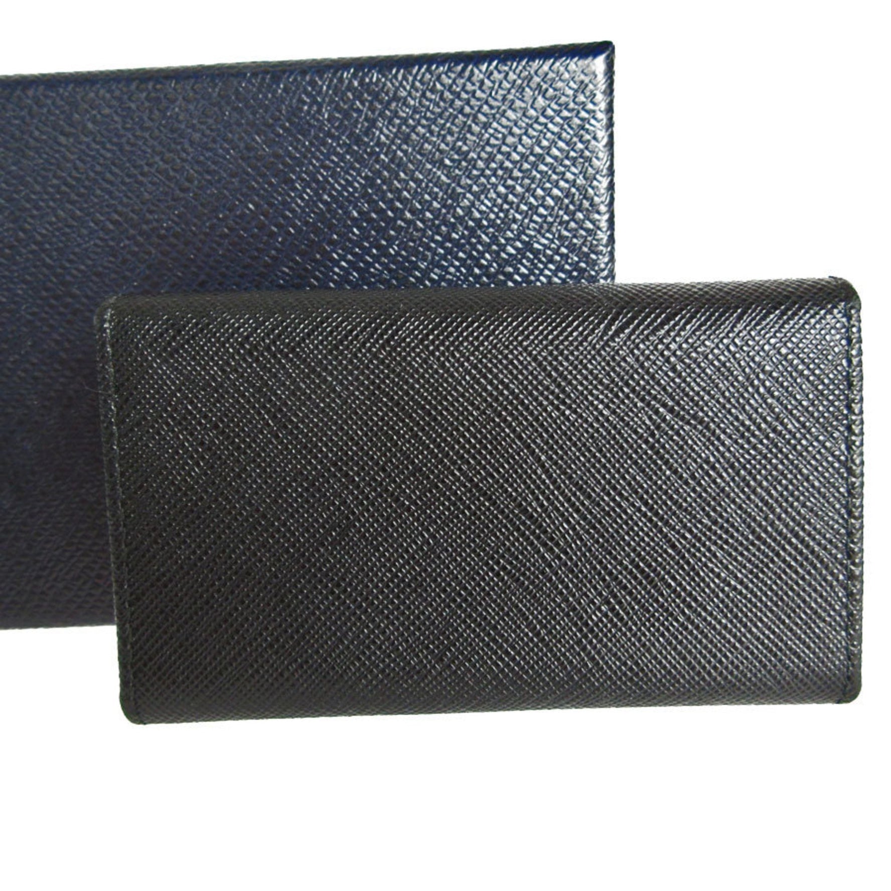 PRADA Key Case Ribbon Leather Metal Gold