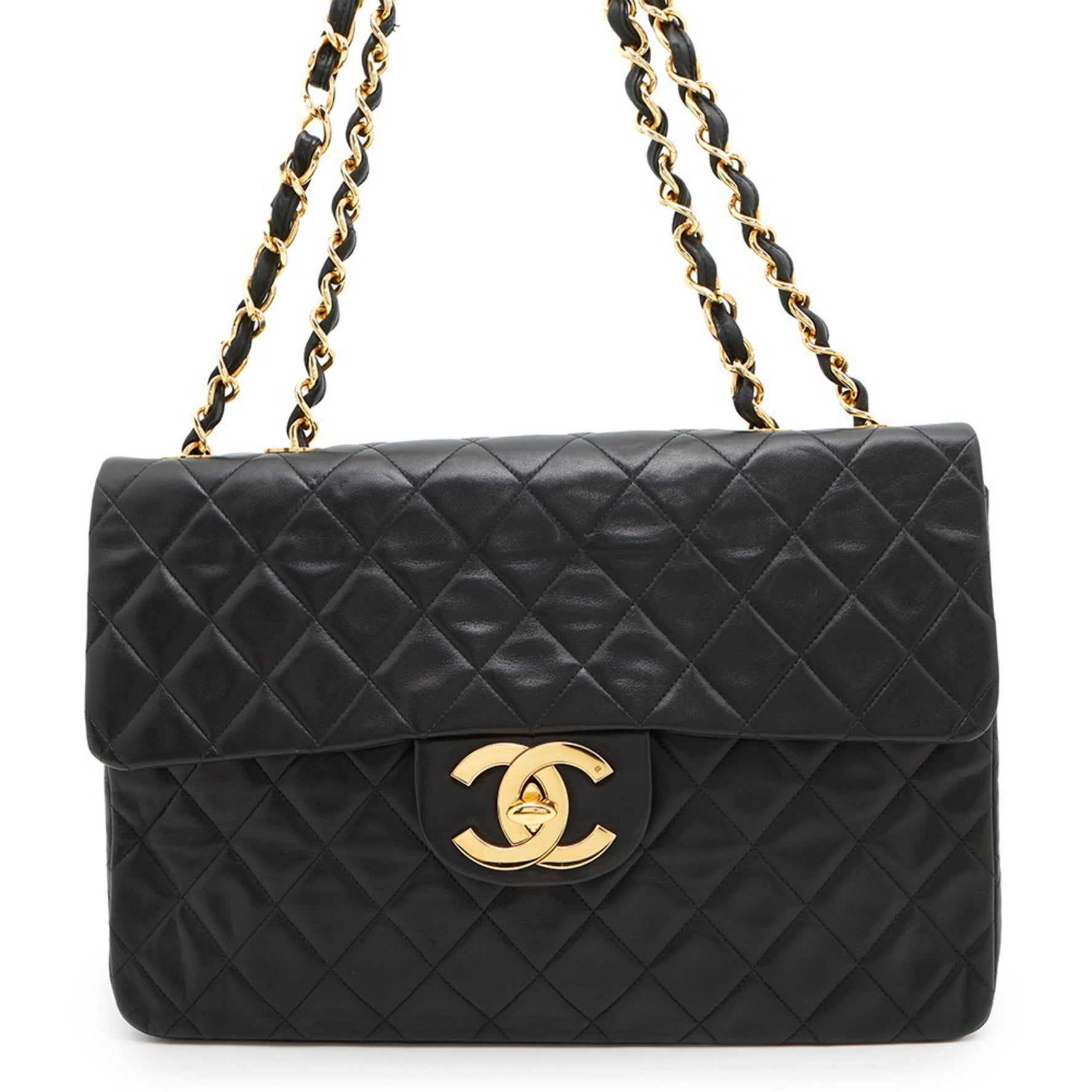 Chanel Chain Shoulder Bag, Deca Matelasse 34, Coco Mark, Lambskin, Matelasse