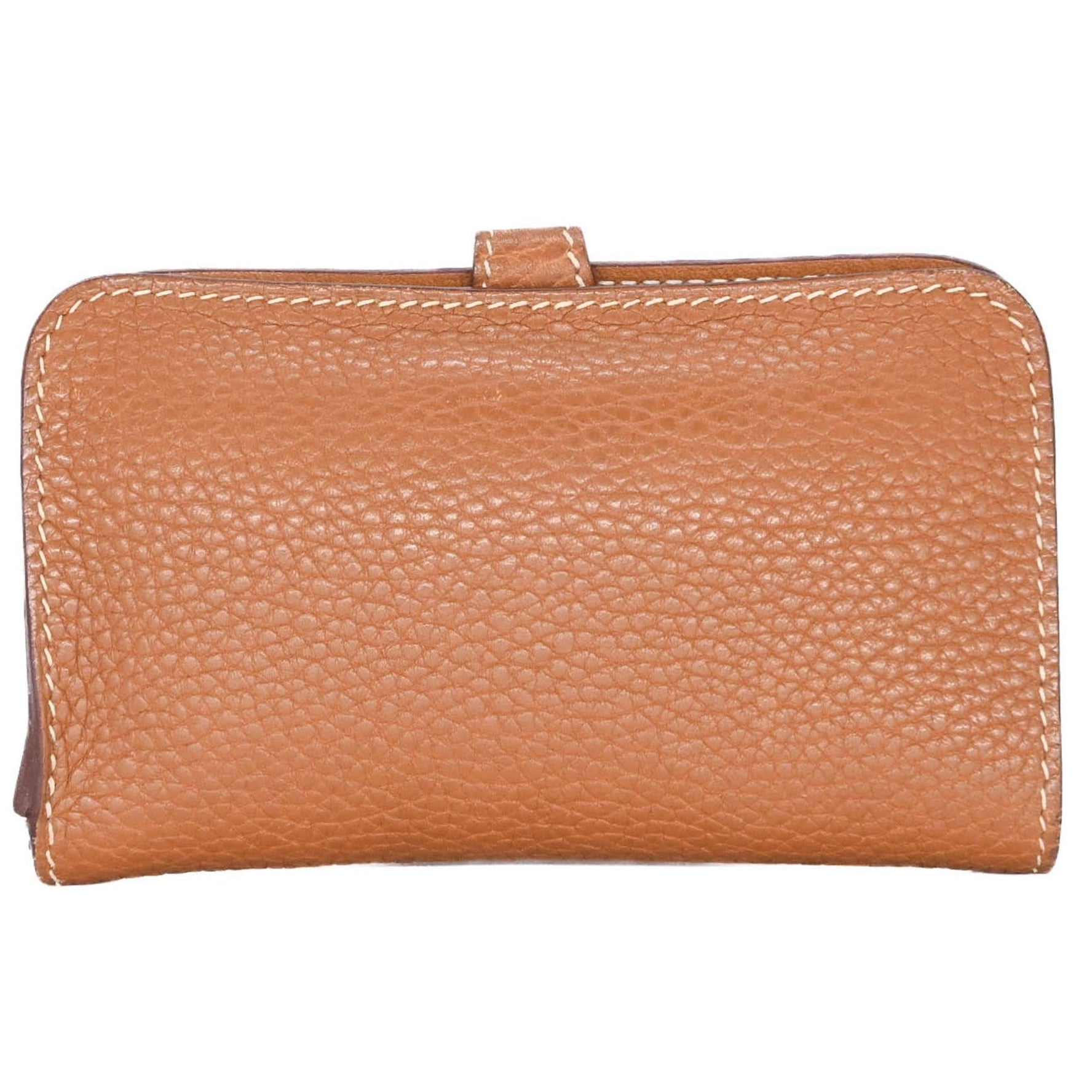 HERMES Dogon Wallet, Togo Leather, Bifold, Taurillon Clemence Gold, #□H