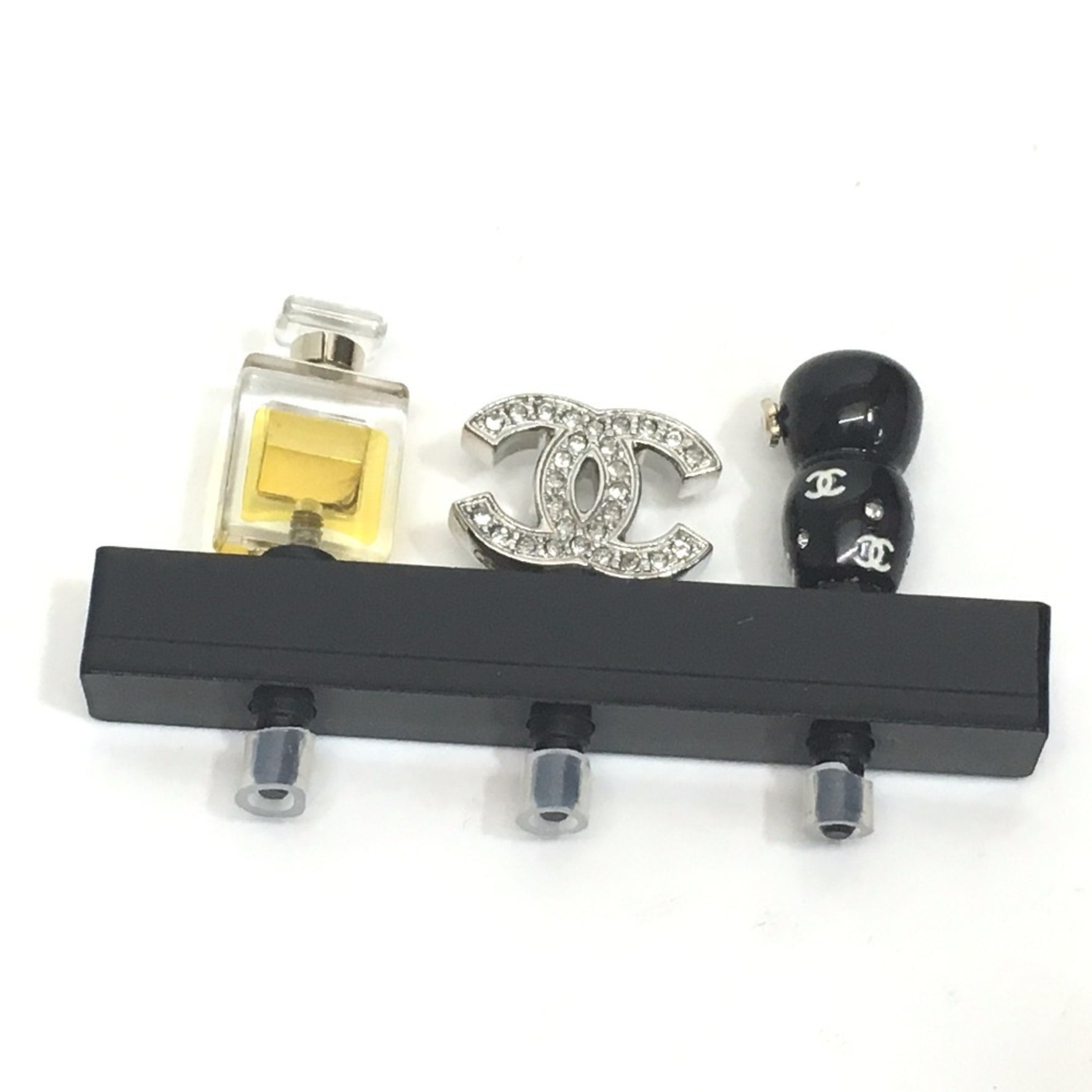 CHANEL Shanghai Collection Earphone Jack Set Strap Plastic Men's Women's Black
