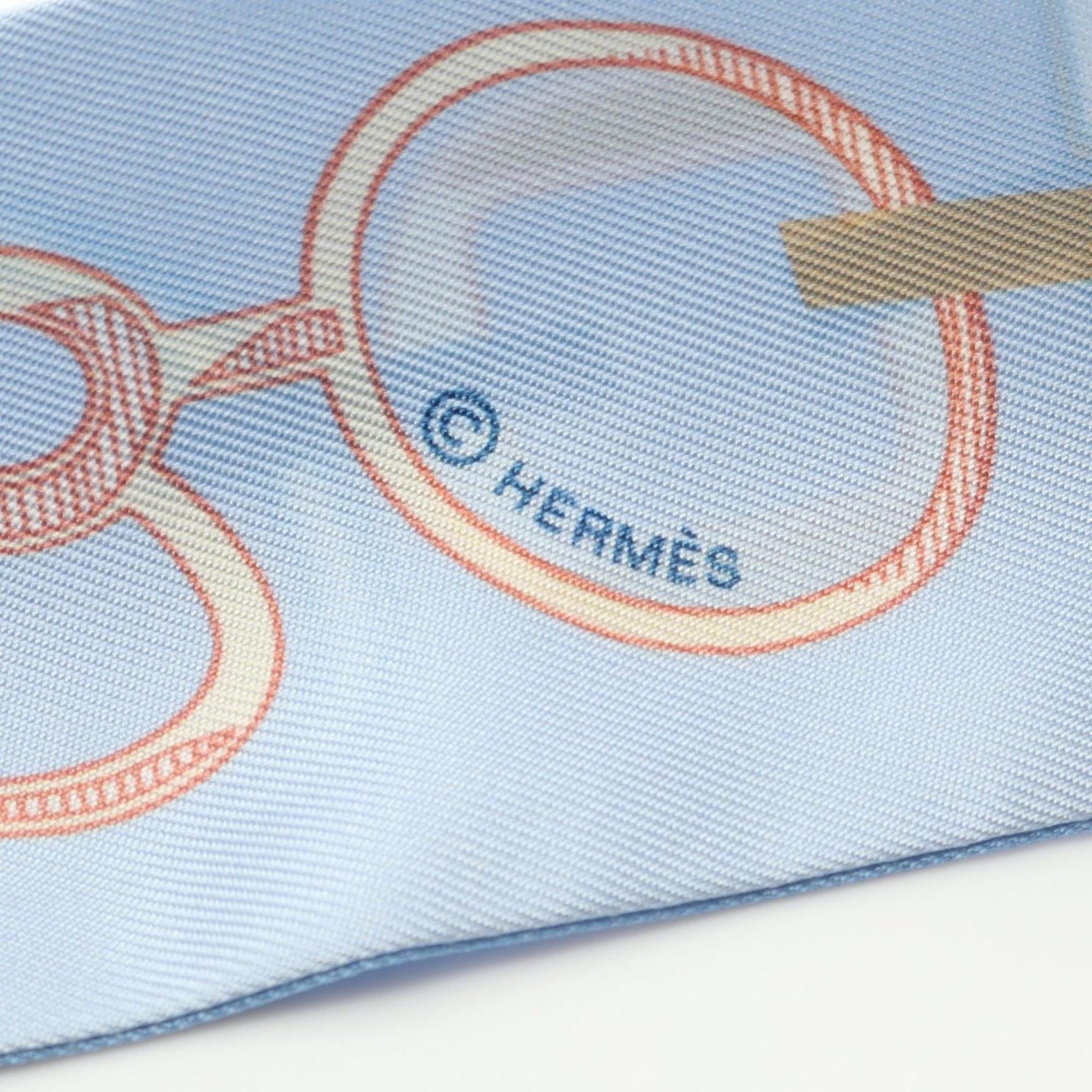Hermes Hermès Twilly Do Re Boucles Silk Scarf Blue/Multicolor