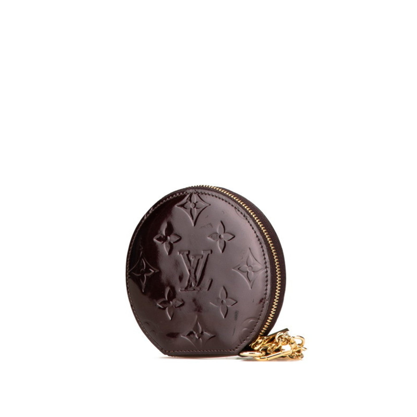 Louis Vuitton Monogram Vernis Portemonnay Chapeau Coin Case Amaranth Patent Leather