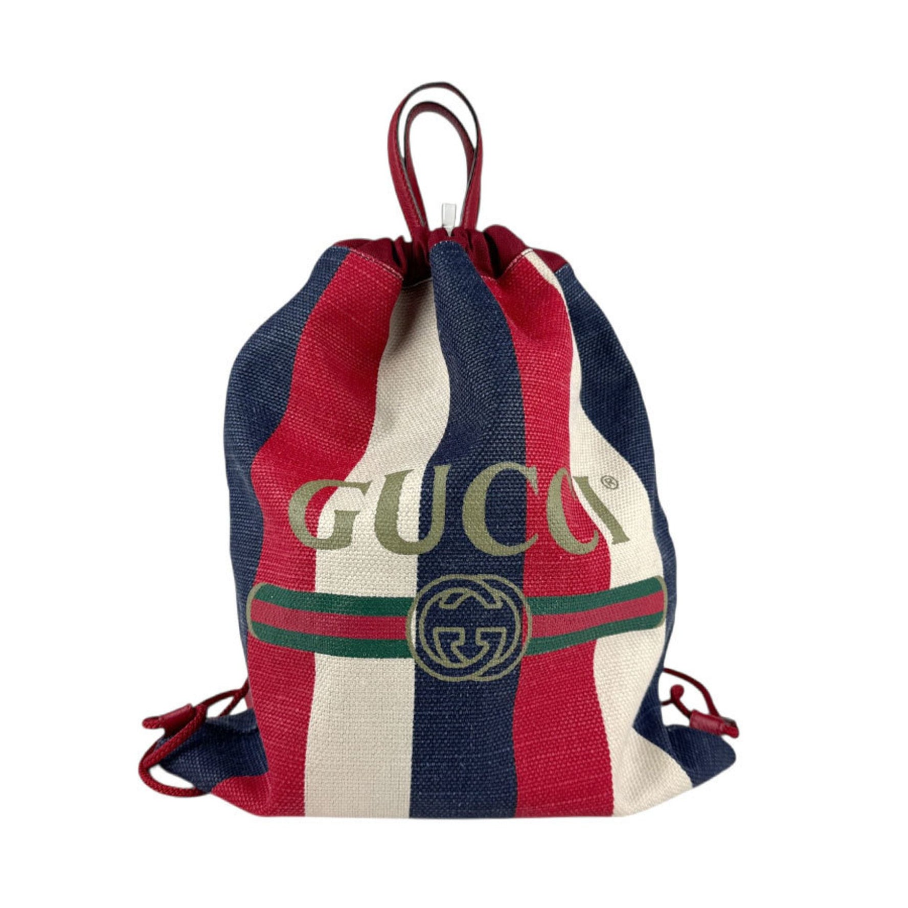 GUCCI Backpack Red x White Blue