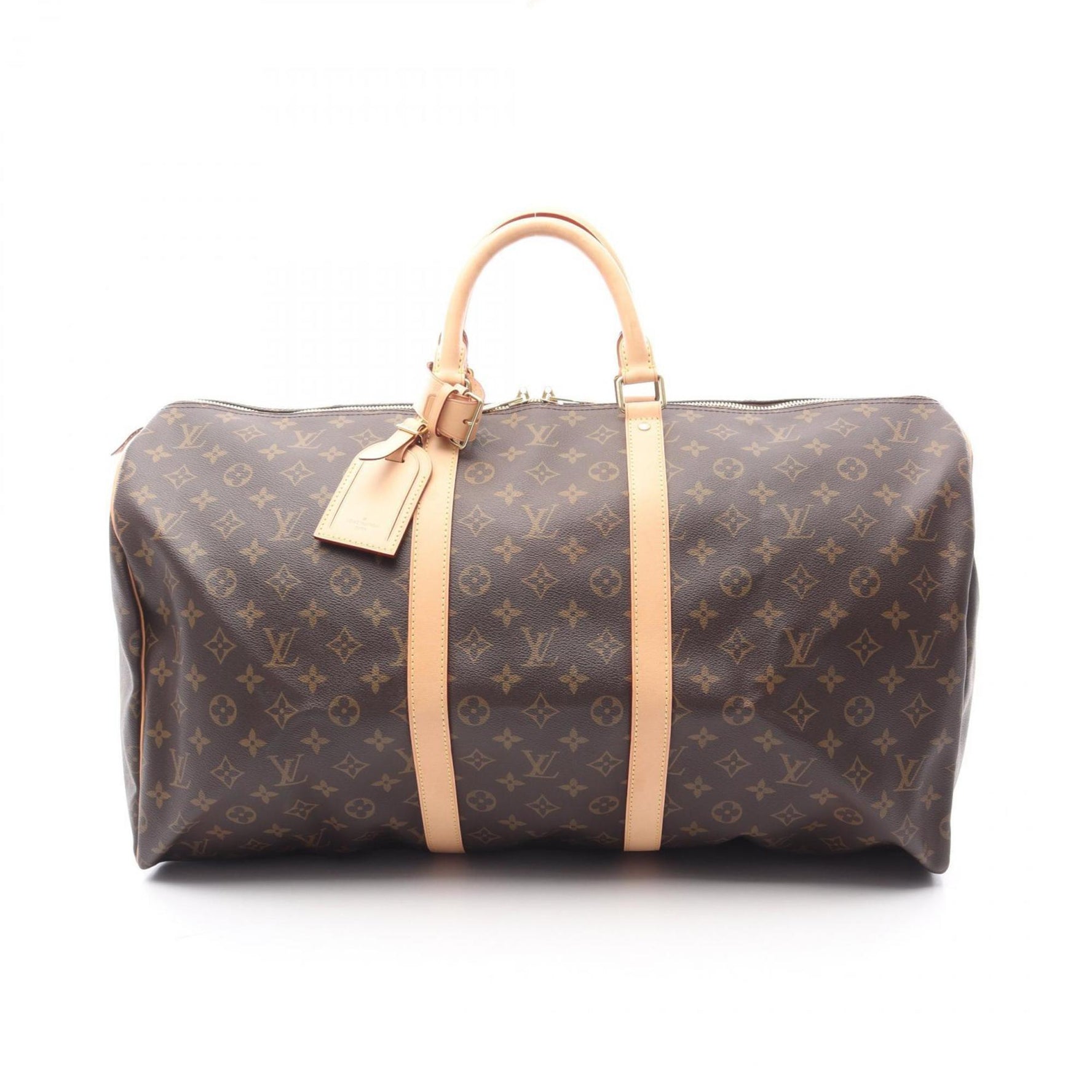 Louis Vuitton Keepall 55 Boston Bag, Coated Canvas and Leather, Monogram, Men's