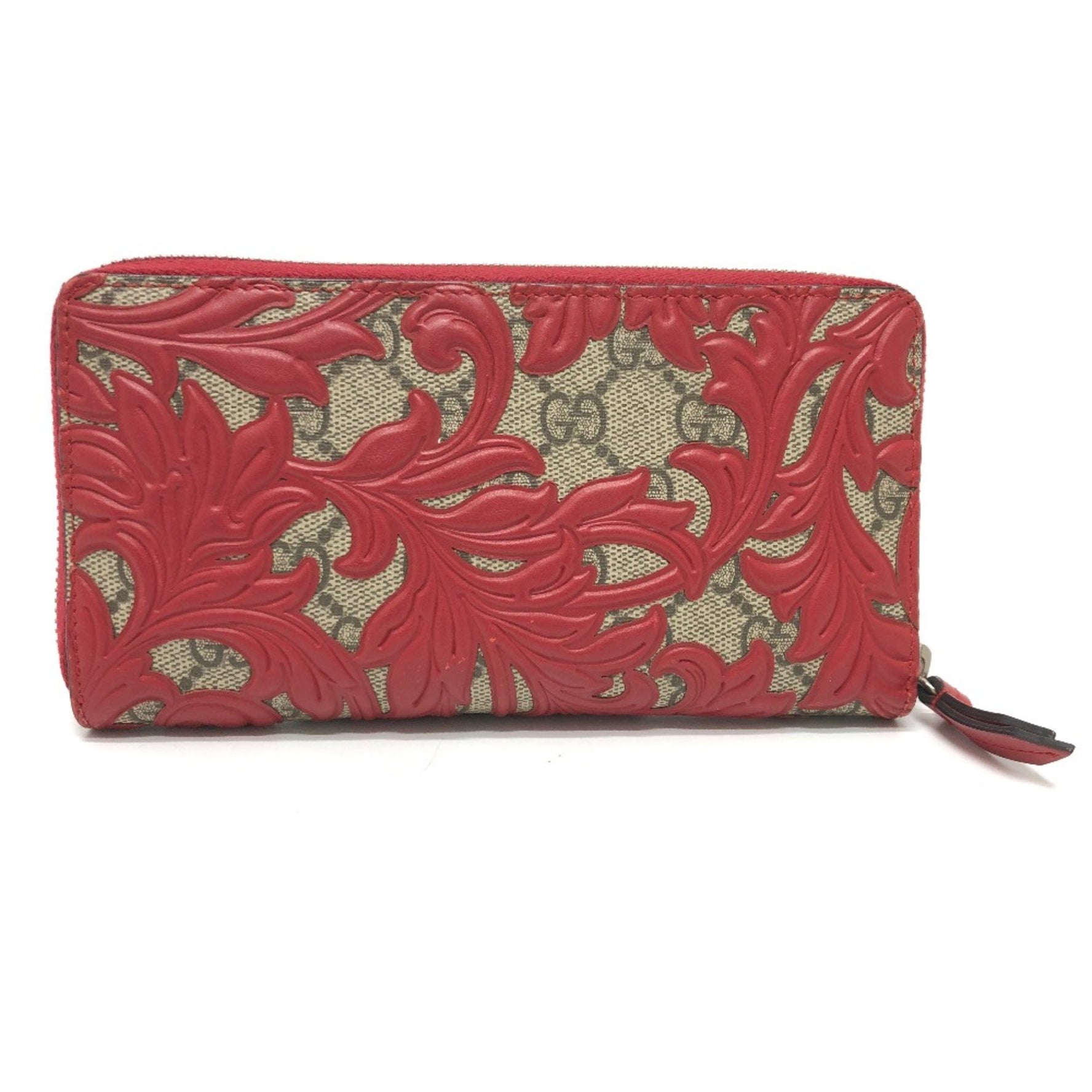 Gucci Arabesque Long Wallet x Brown SilverHardware