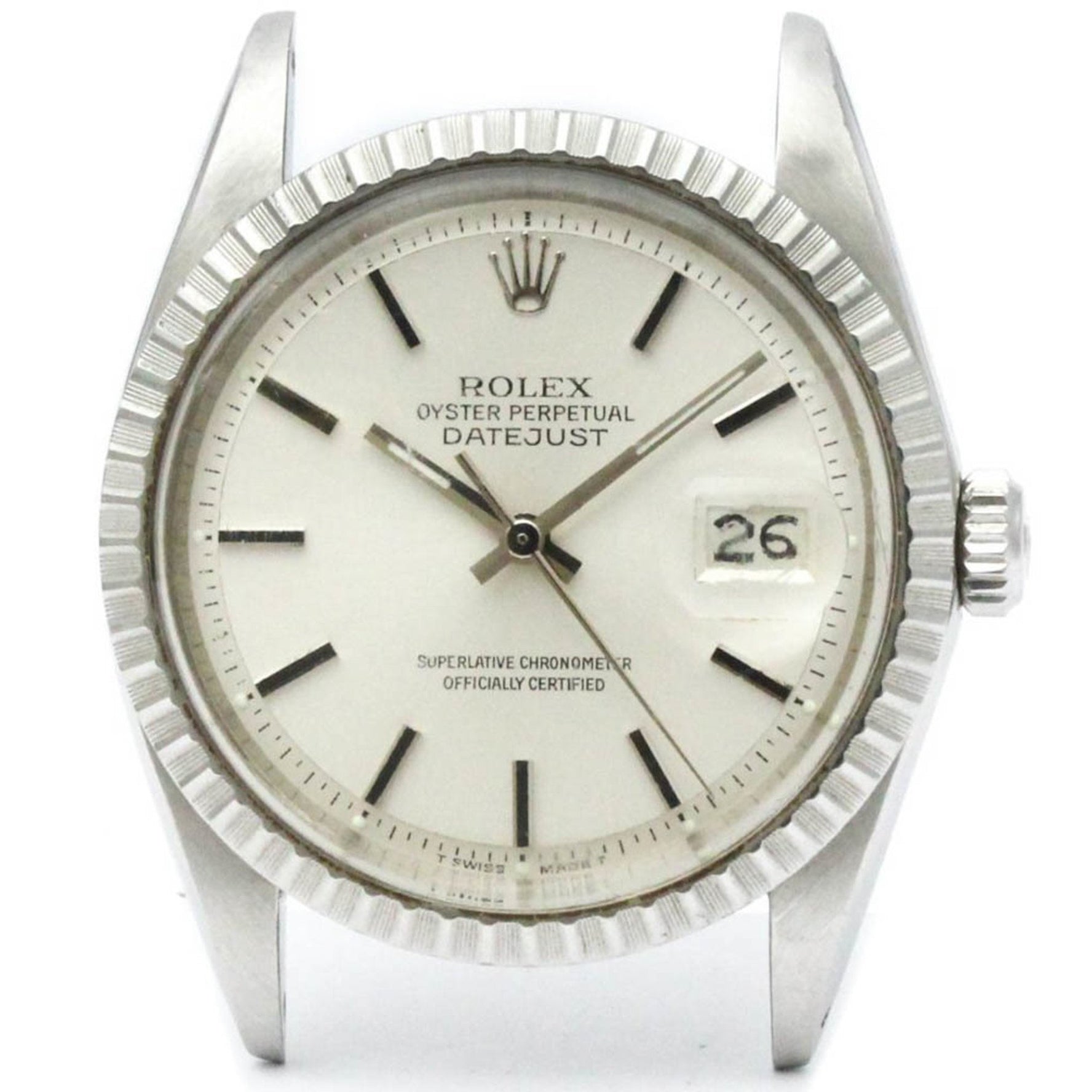 Vintage ROLEX Datejust 1603 Steel Automatic Watch Head Only