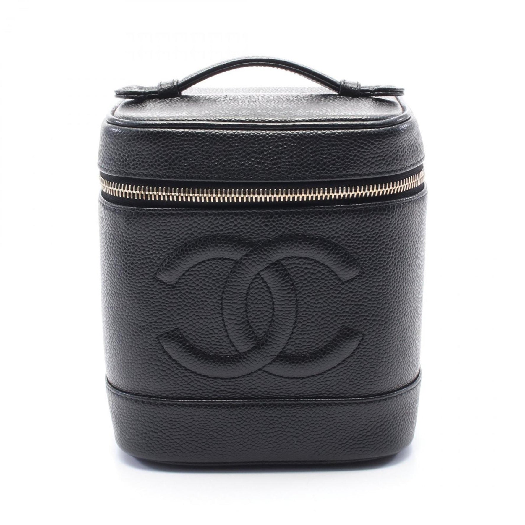 CHANEL Coco Mark Handbag Leather