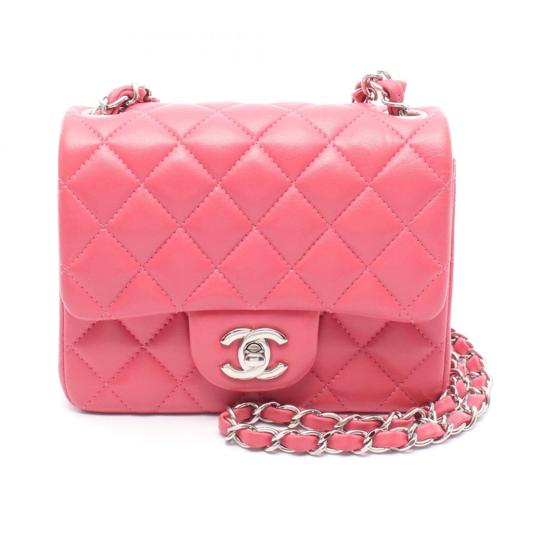 CHANEL Mini Matelasse Shoulder Bag Leather
