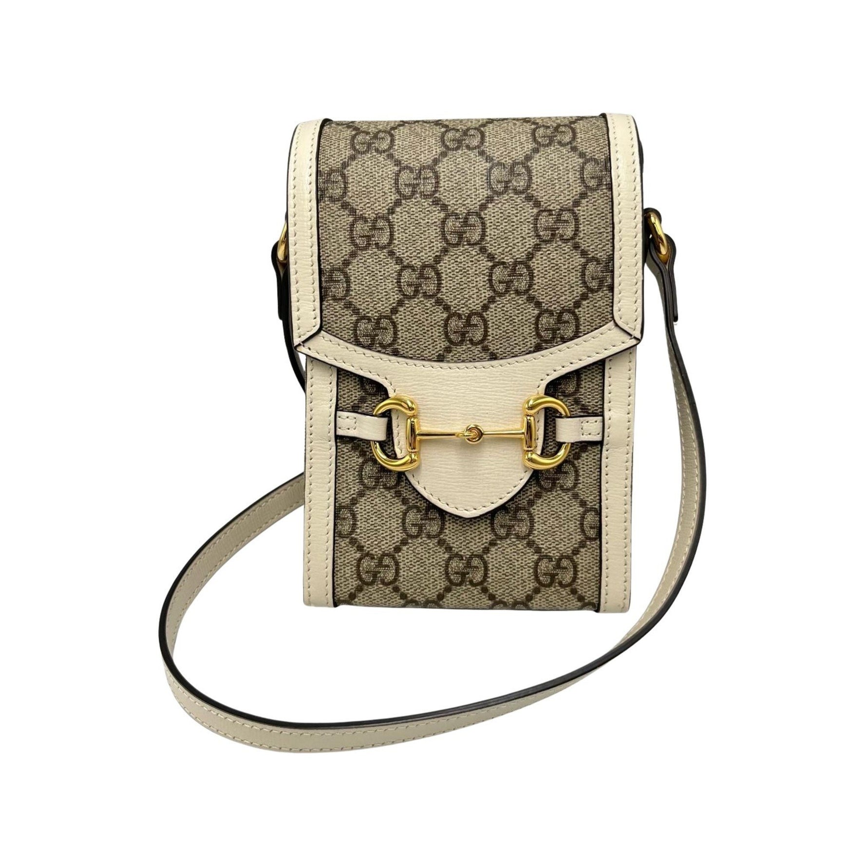 Gucci Horsebit 1955 Mini Shoulder Bag in GG Supreme Canvas and Leather