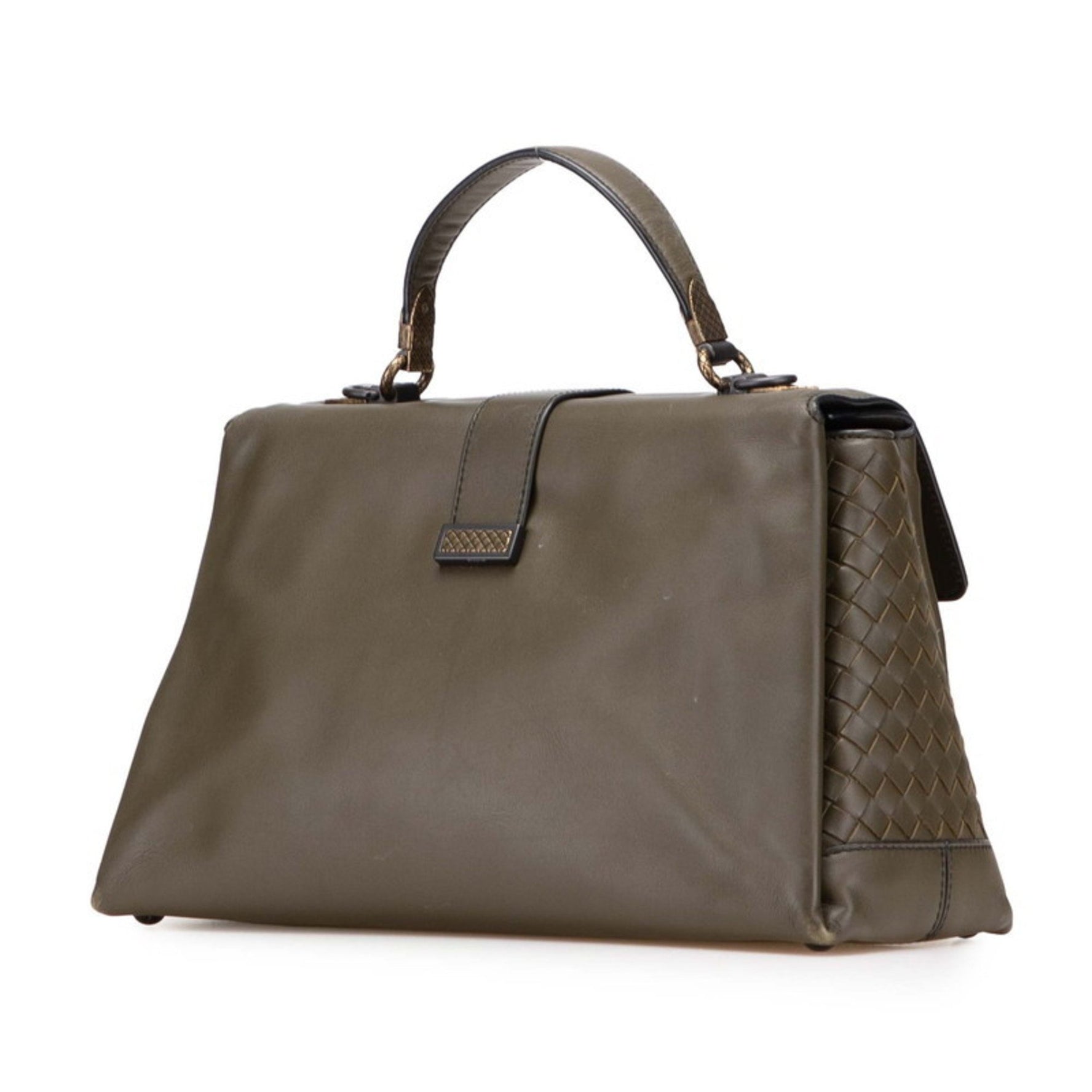 Bottega Veneta Intrecciato Piazza Handbag/Shoulder Bag, Leather
