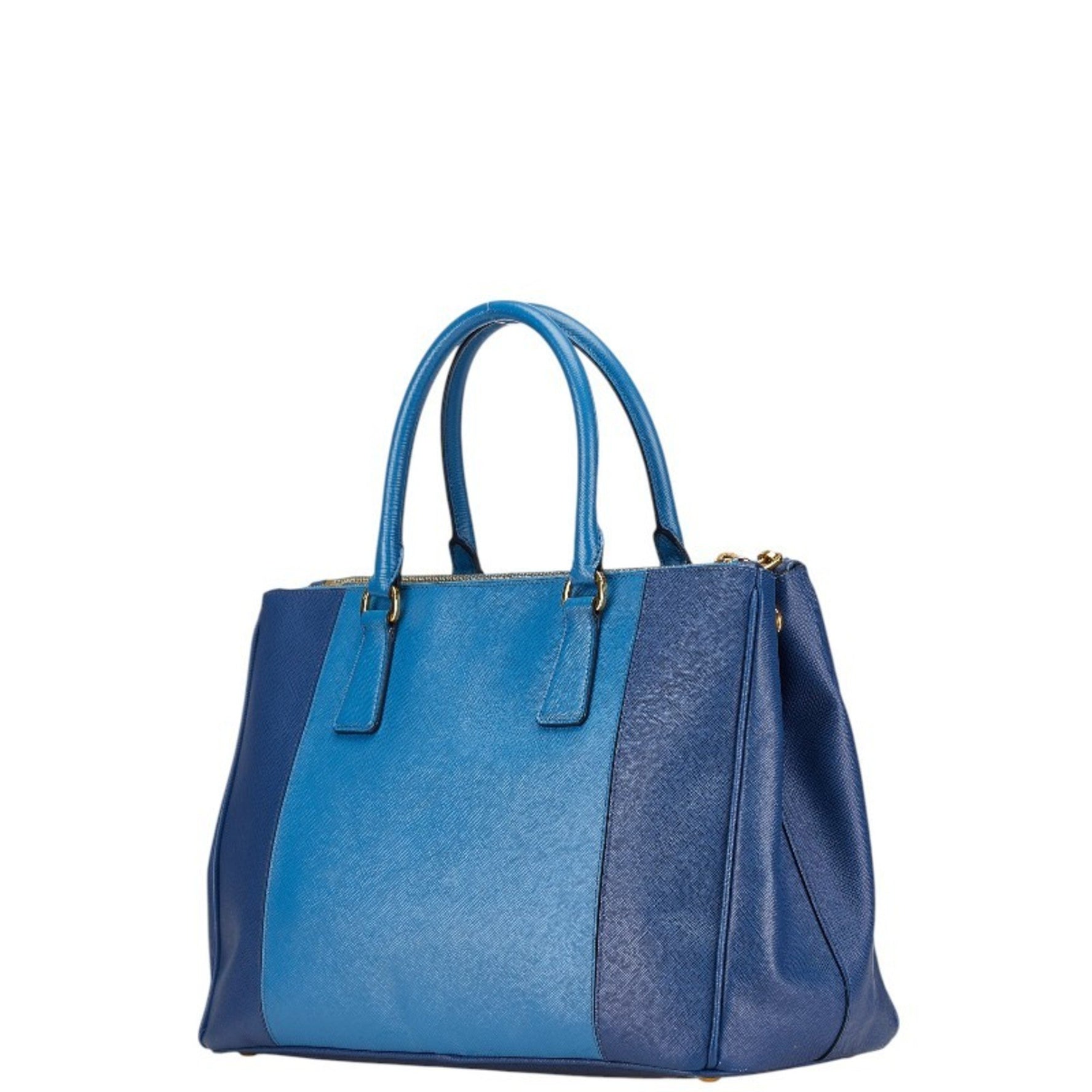 Prada Triangle Logo Plate Handbag Saffiano