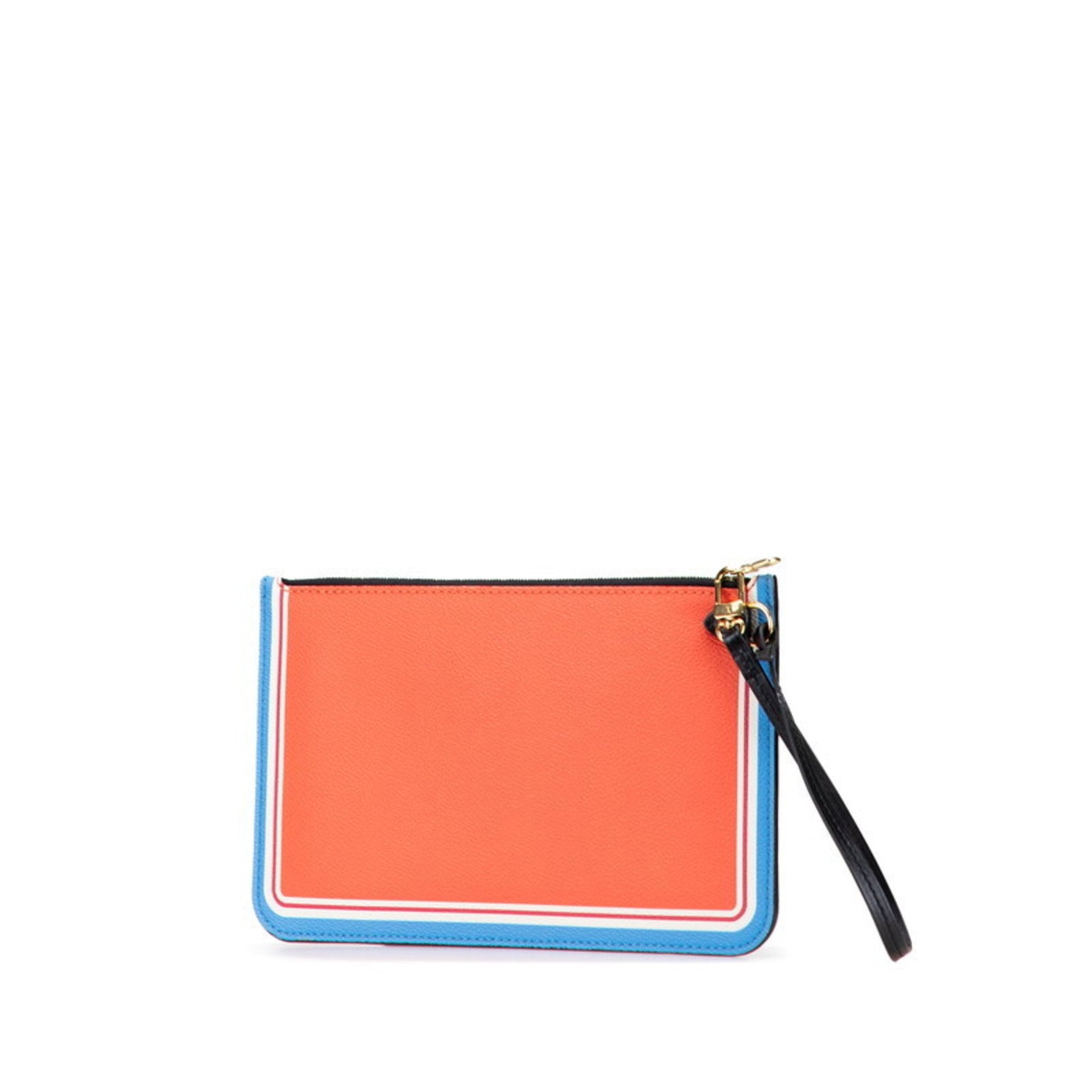 Louis Vuitton Monogram Game On Neverfull MM Accessory Pouch Orange Blue Leather LOUIS VUITTON