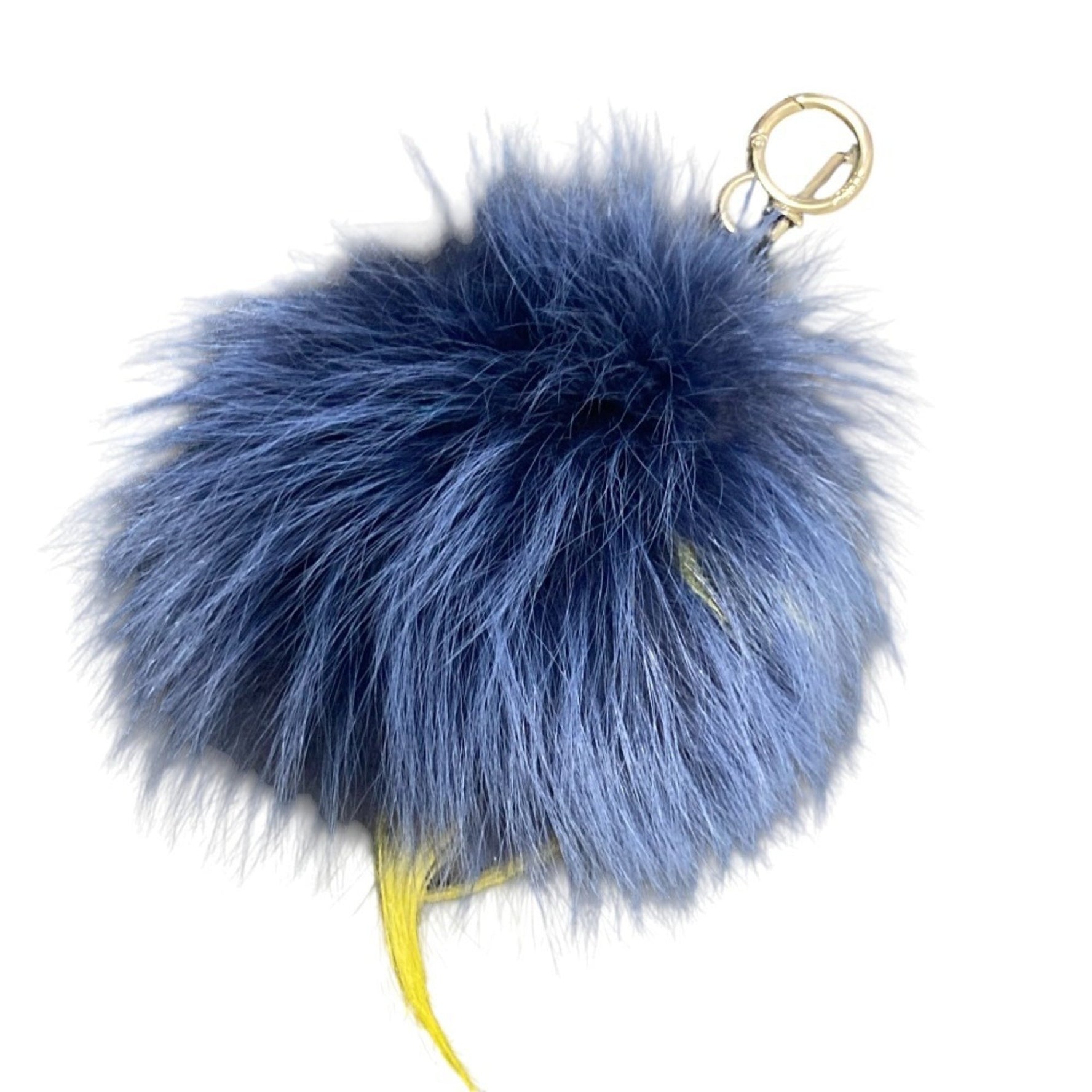 FENDI Bag Bugs Fur Monster Keychain Charm Navy