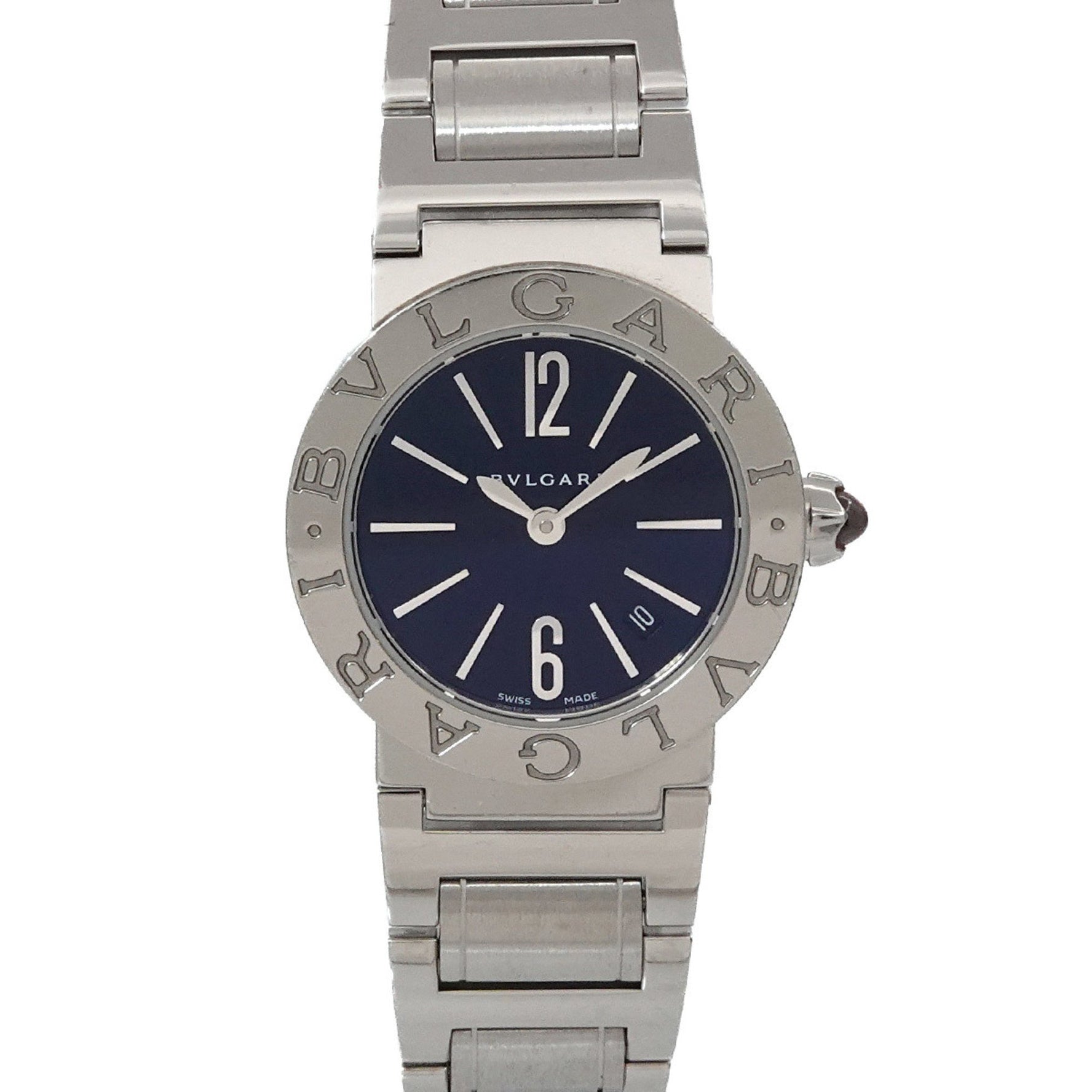 BVLGARI Watch with Date, Black Quartz Movement