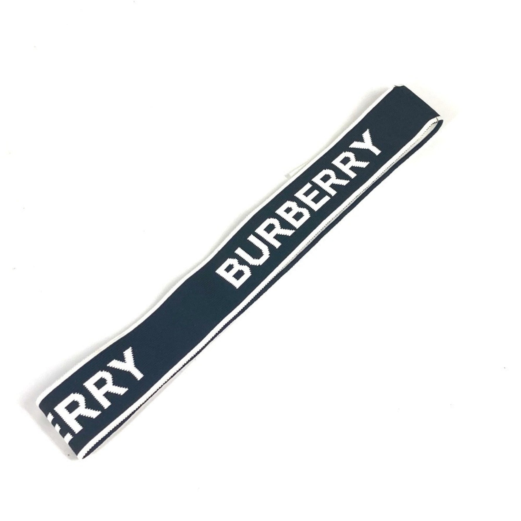 BURBERRY Logo Headband Accessory Hairband Nylon Black