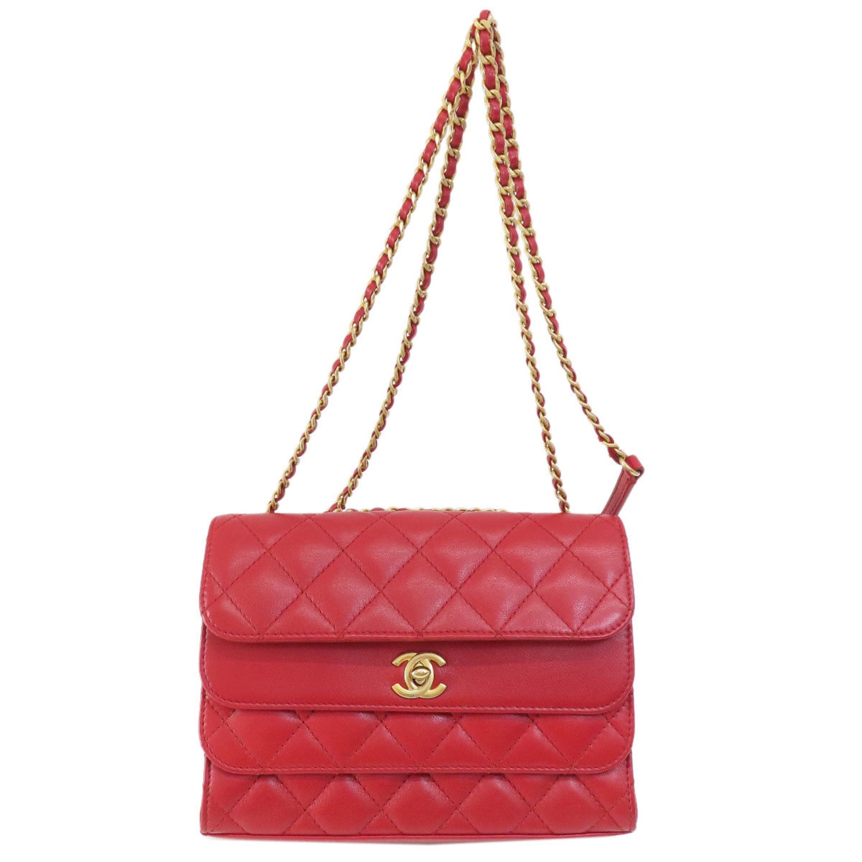 Chanel Chain Shoulder Matelasse Bag Lambskin