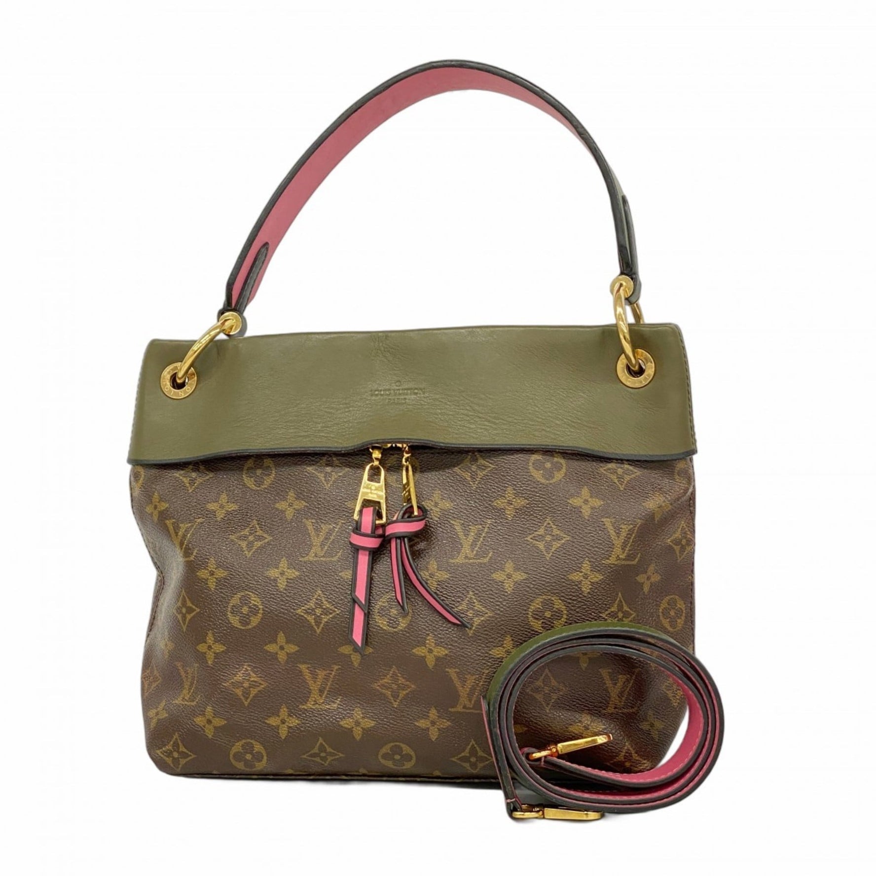 Louis Vuitton Monogram Tuileries Besace Handbag Brown Khaki Bag