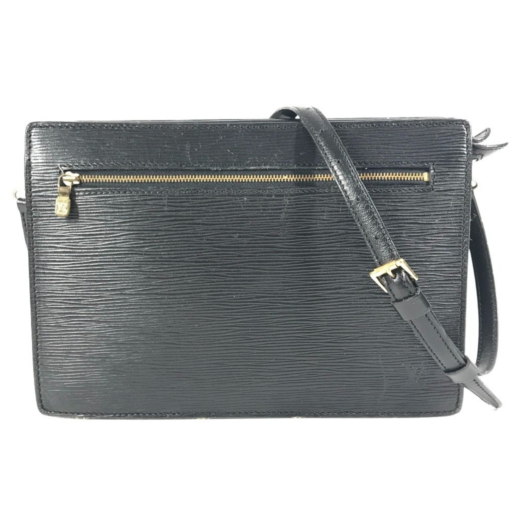 LOUIS VUITTON Epi En Gain Pochette Shoulder Bag in Leather, Noir Black