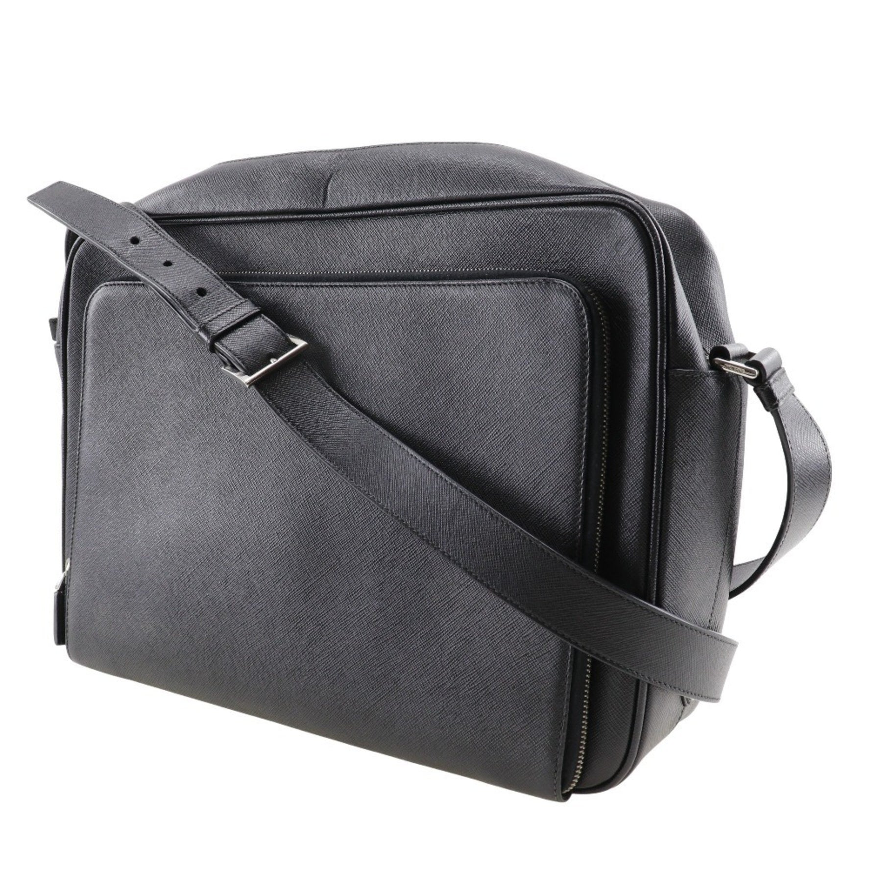 PRADA Bag Shoulder Saffiano NERO Black Messenger bag
