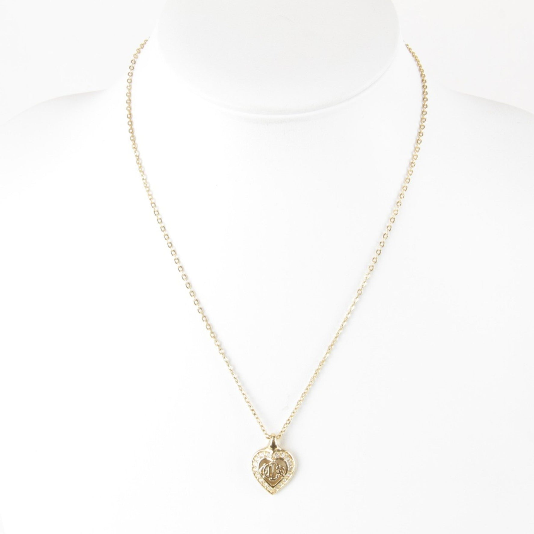 Christian Dior Necklace (detachable parts) + Earrings Set Metal