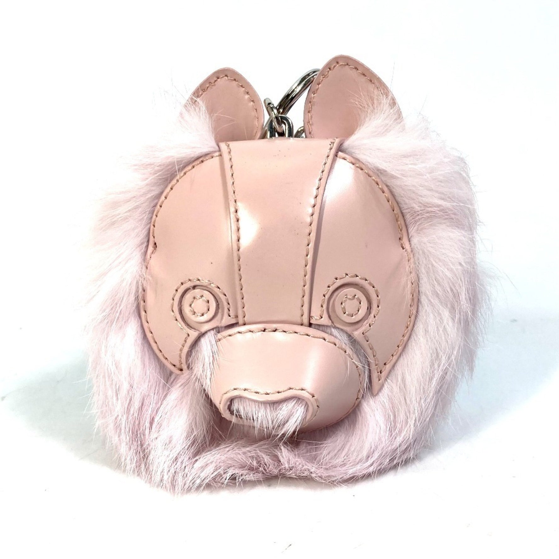Christian Dior Dior Cookie Dog Animal Bag Charm Carabiner Keychain Leather Unisex