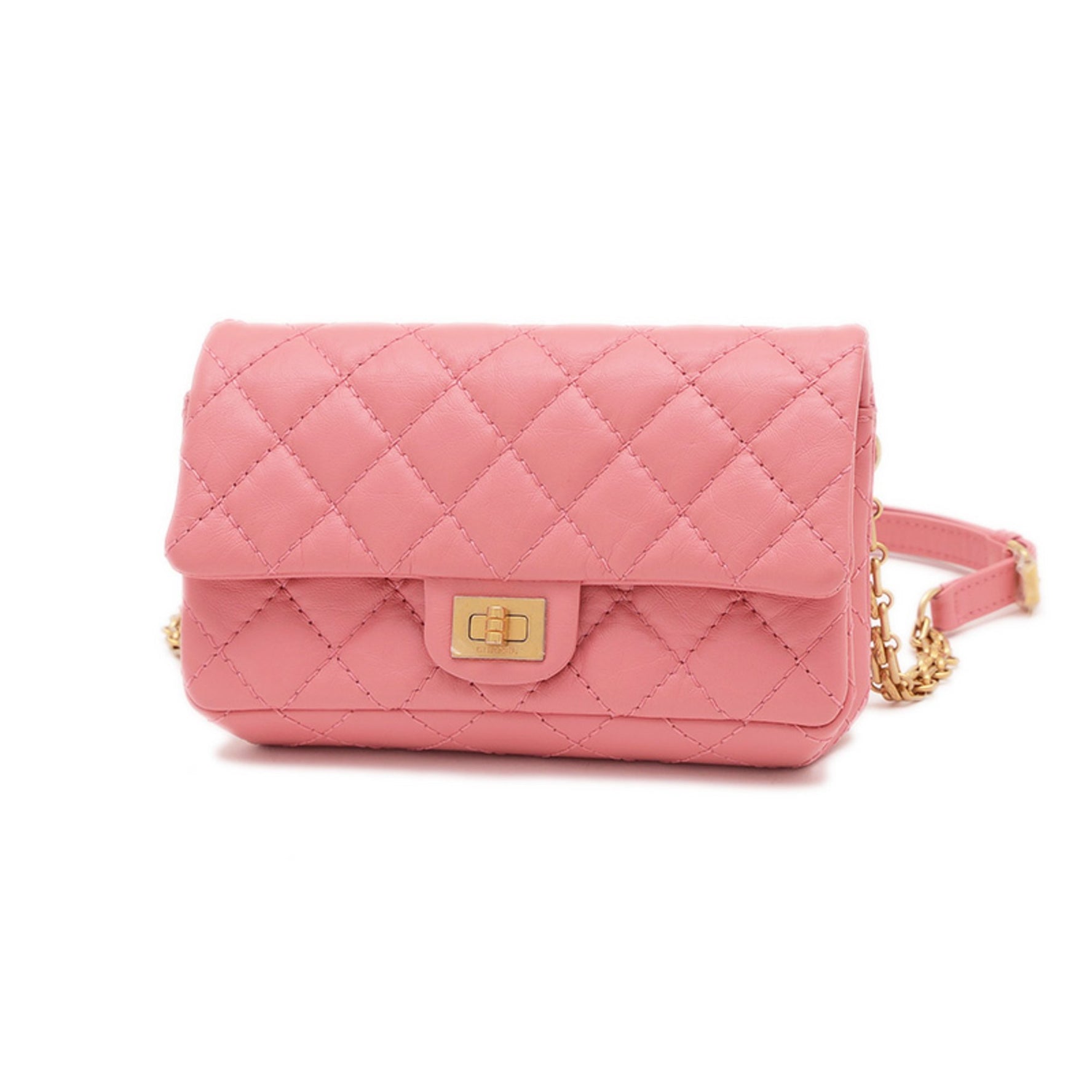 Chanel 2.55 waist pouch, body bag, calfskin, gold hardware, sold item