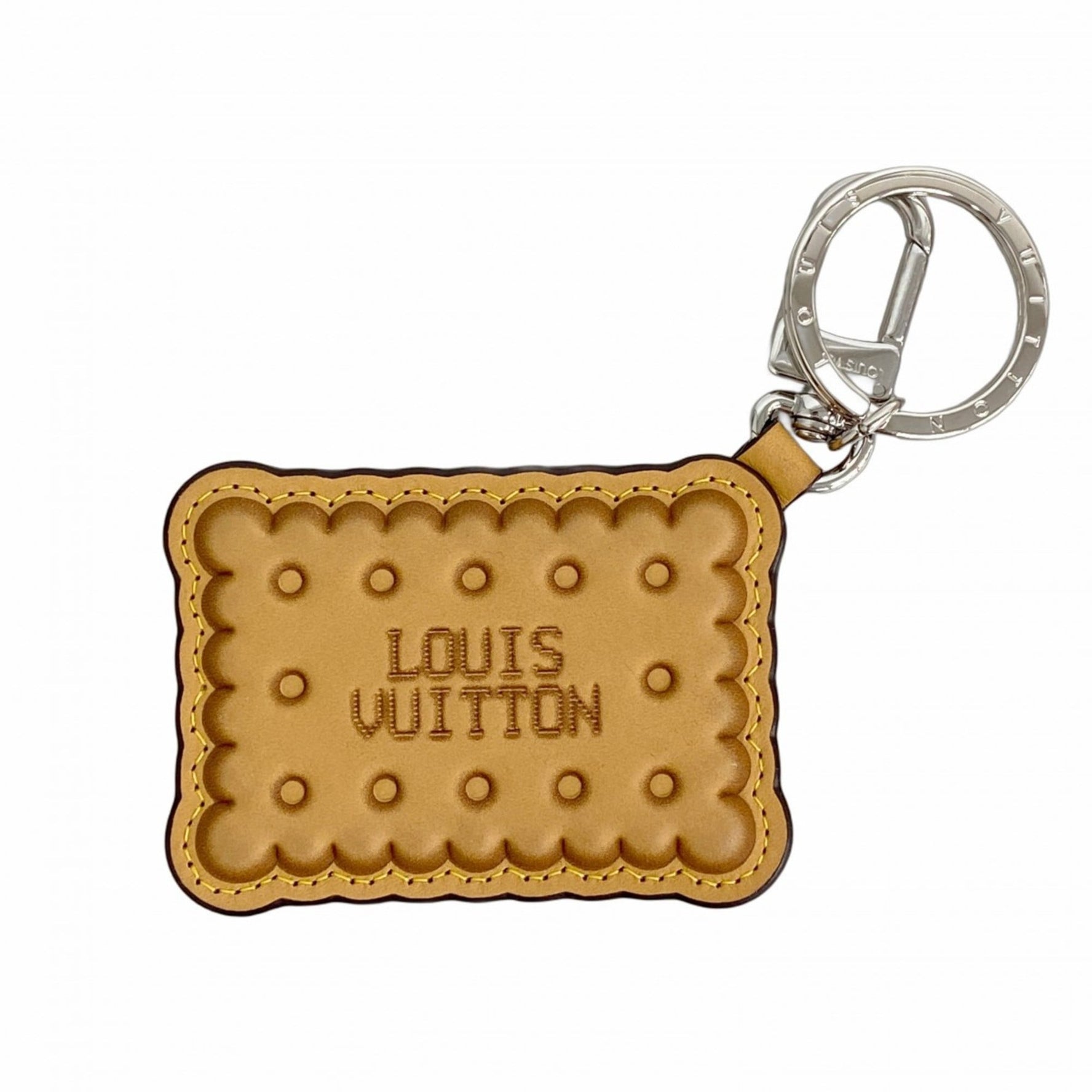 Louis Vuitton Monogram LV Biscuit Keychain