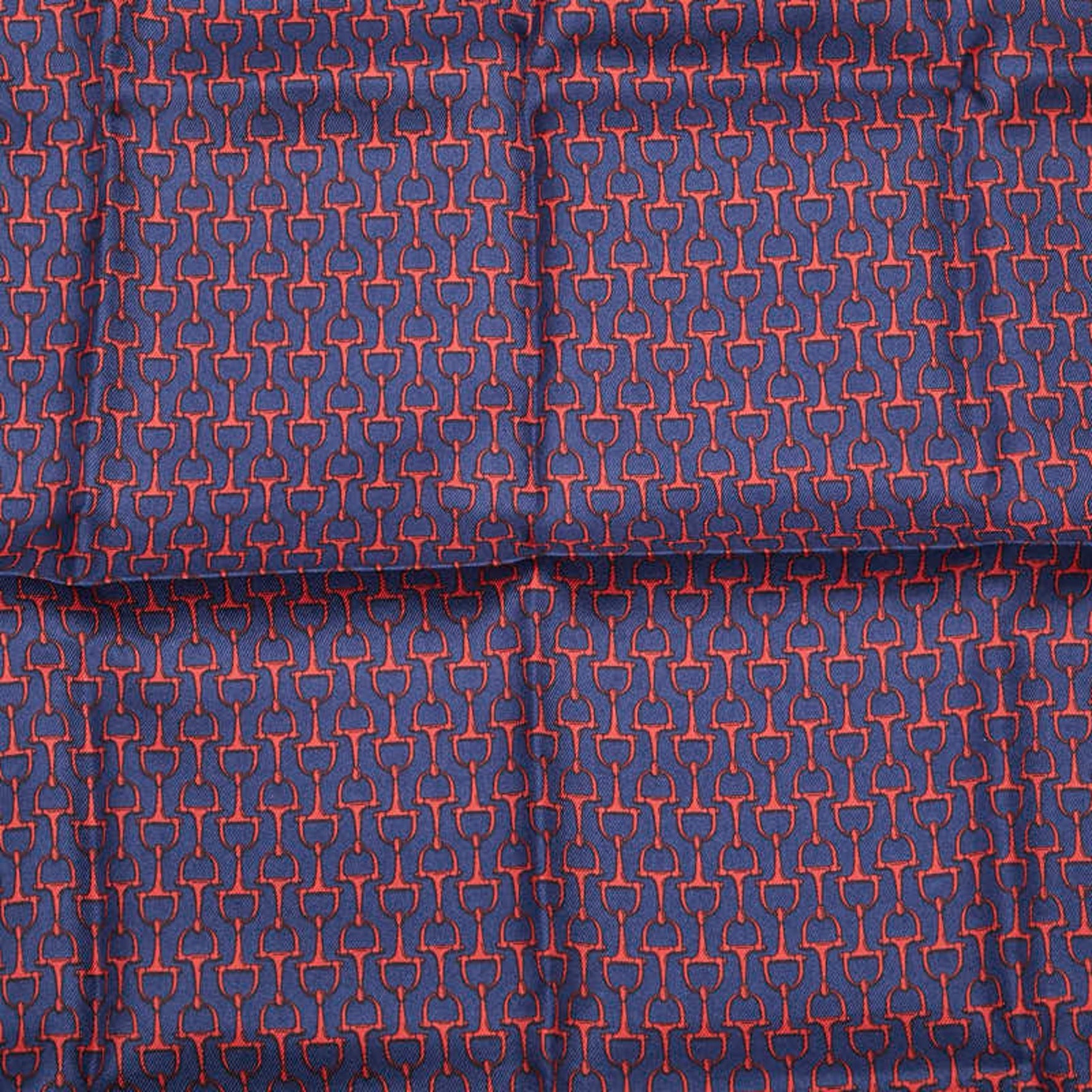 Hermes handkerchief, navy and red silk