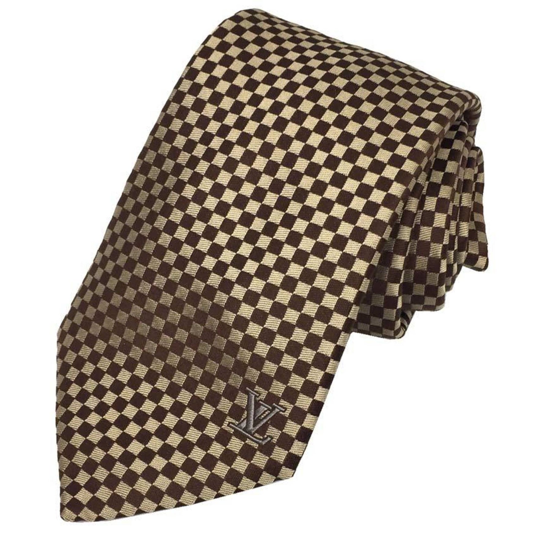 Louis Vuitton Damier Necktie 100% Silk