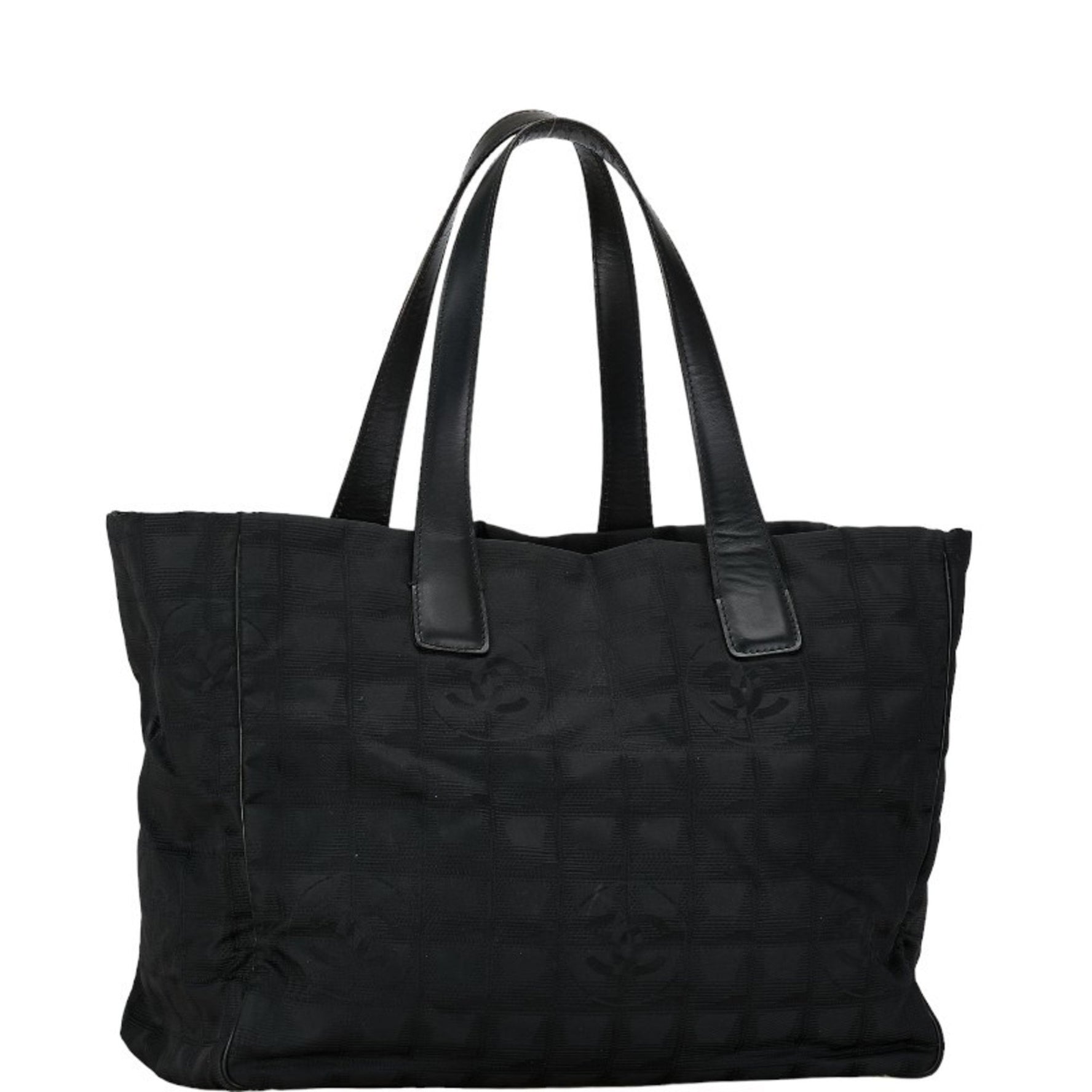 Chanel New Travel Line Tote MM Bag Nylon Leather