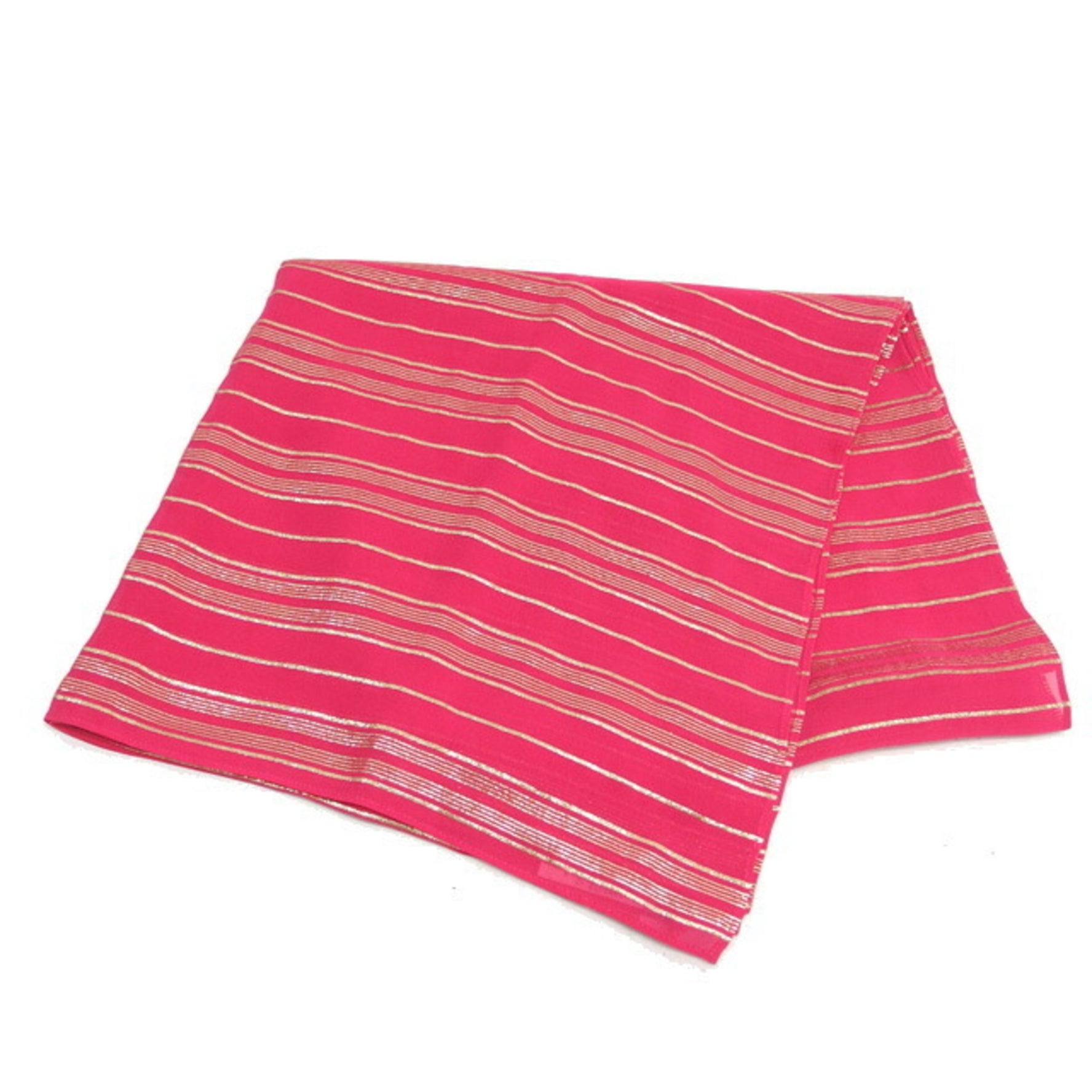 Celine Large Stole Border Pattern Silk Shawl Vivid x Gold Thread