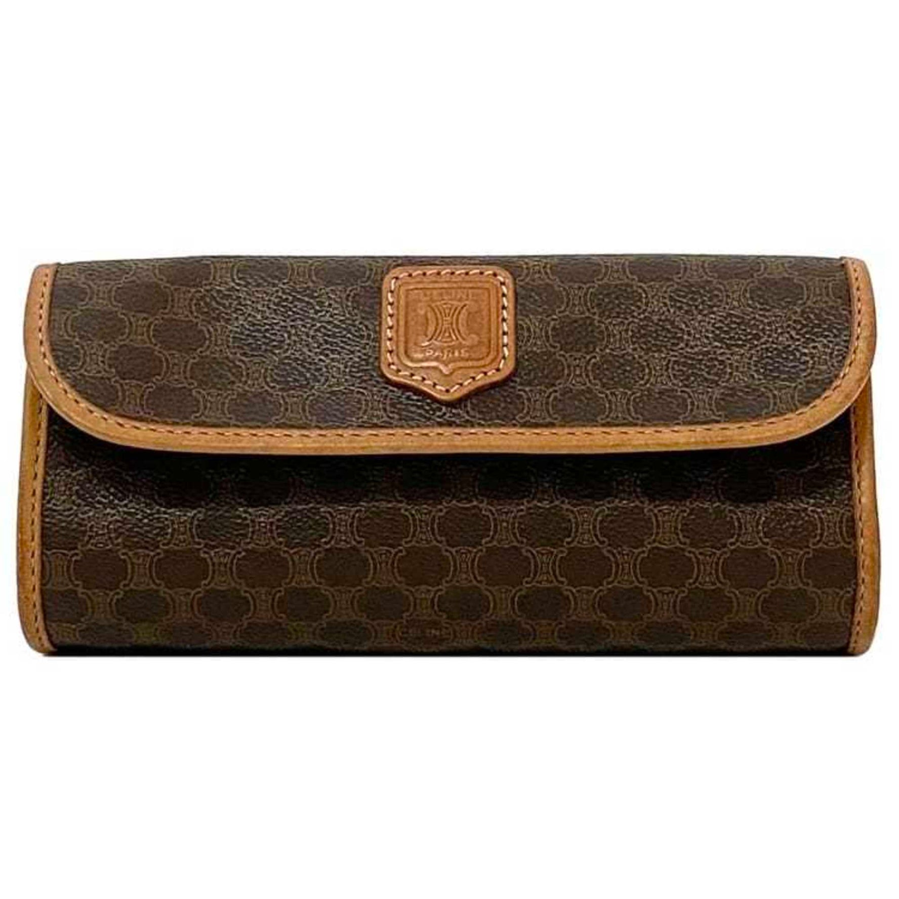 Celine pouch macadam PVC leather clutch bag flap ladies compact