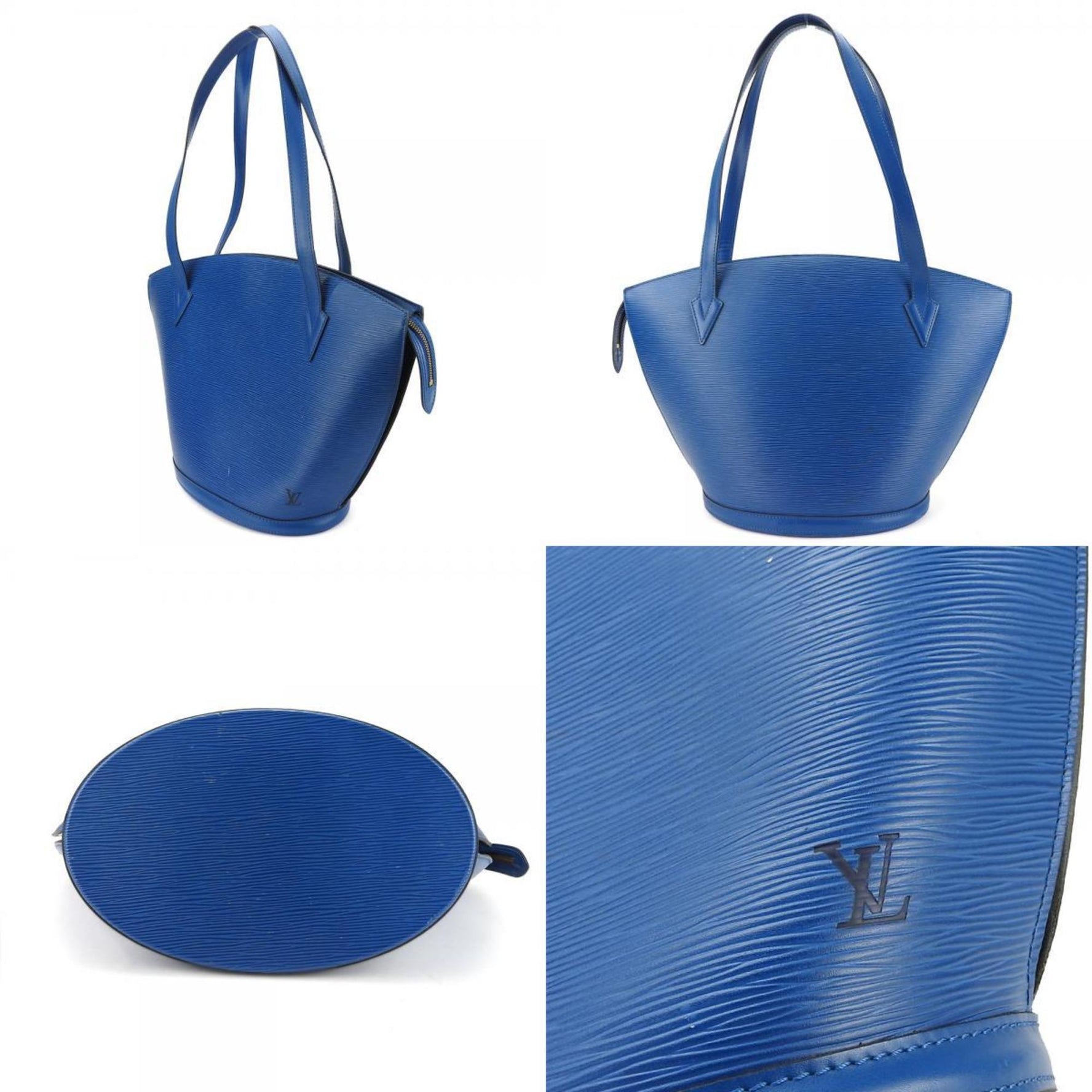 Louis Vuitton Tote Bag Saint Jacques Epi Leather Toledo Blue