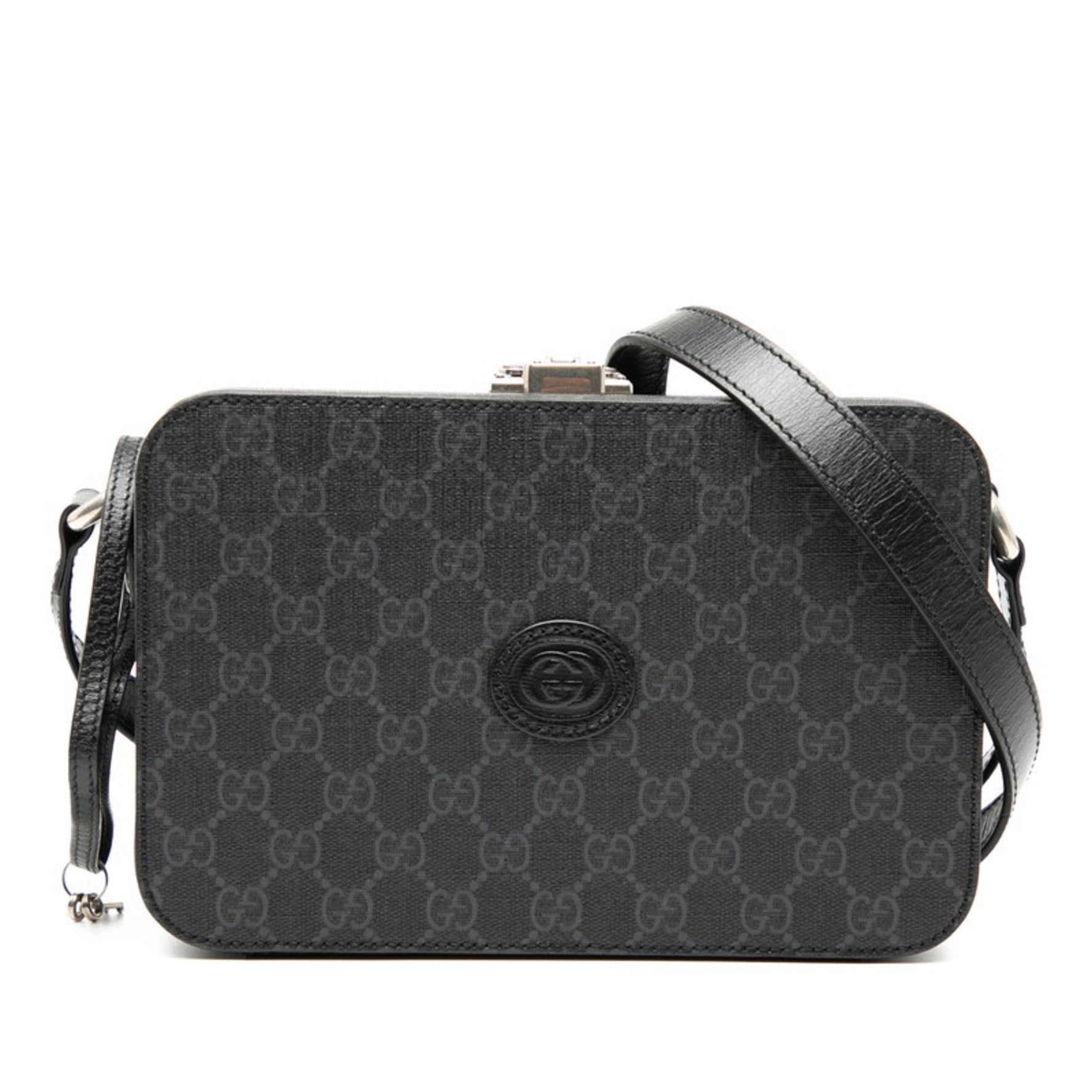 Gucci GG Supreme Hard Trunk Crossbody Shoulder Bag/Camera Bag Leather