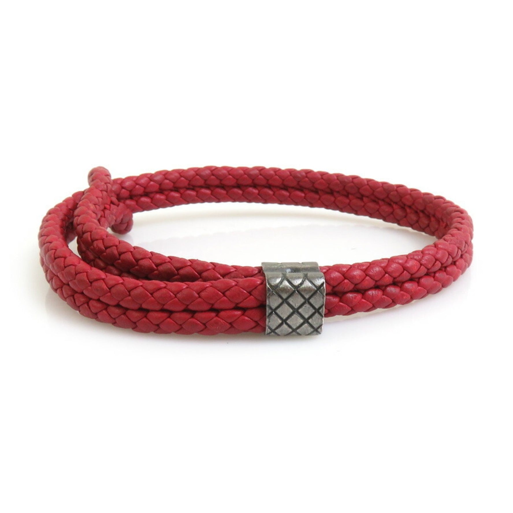 Bottega Veneta Bracelet, Leather, Red, Men's/Women's