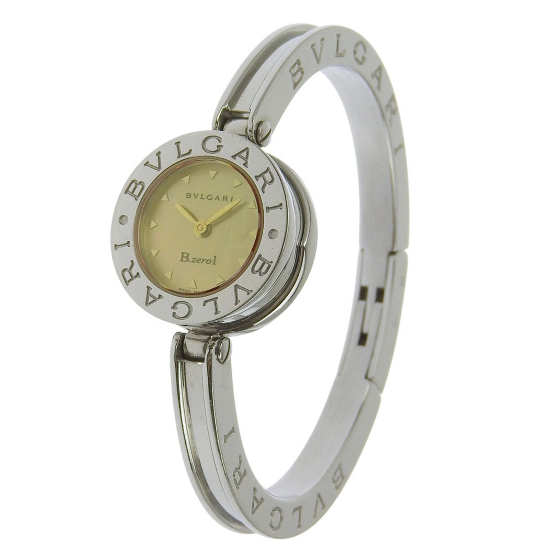 BVLGARI Stainless Steel Quartz Analog Watch with Brown Shell Dial