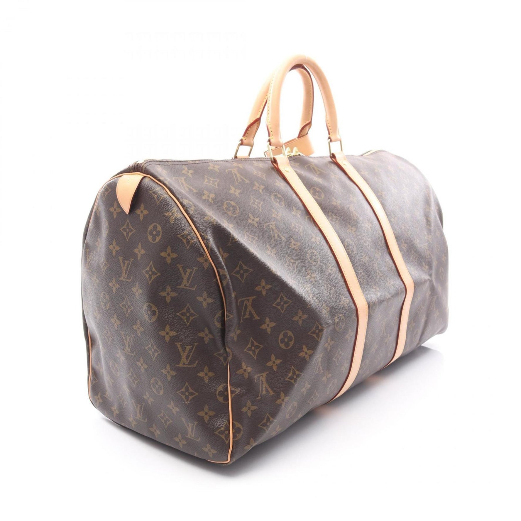 Louis Vuitton Keepall 55 Boston Bag, Coated Canvas and Leather, Monogram, Men's