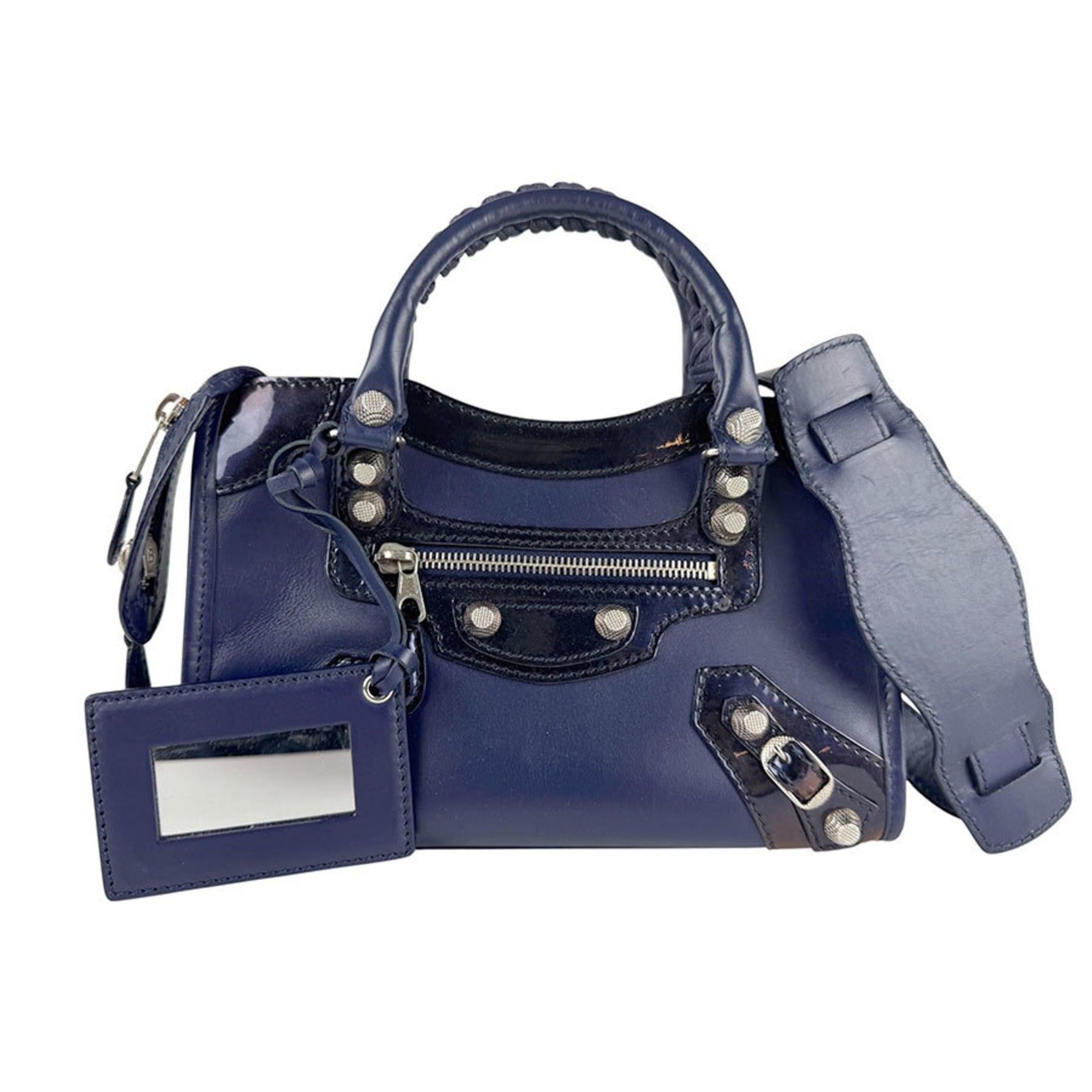 Balenciaga Giant Mini City Handbag/Shoulder Bag in Leather and Patent Leather